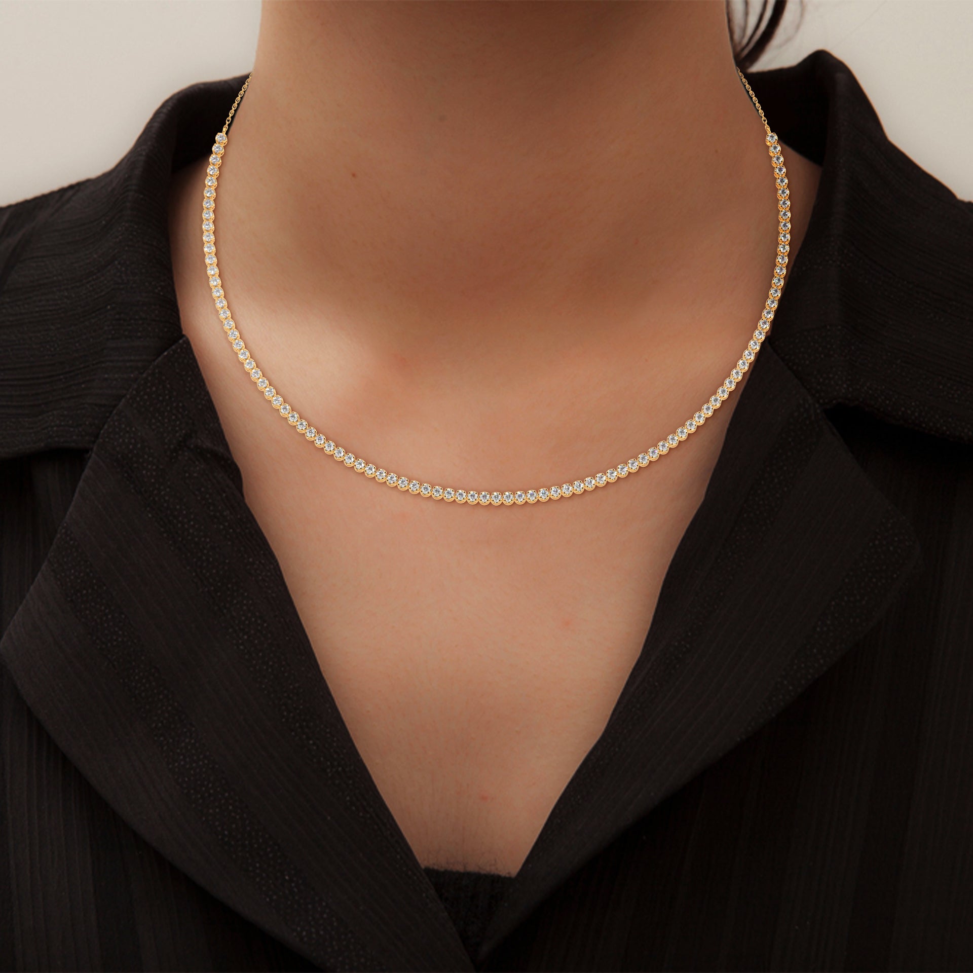 Mini Diamond Tennis Necklace