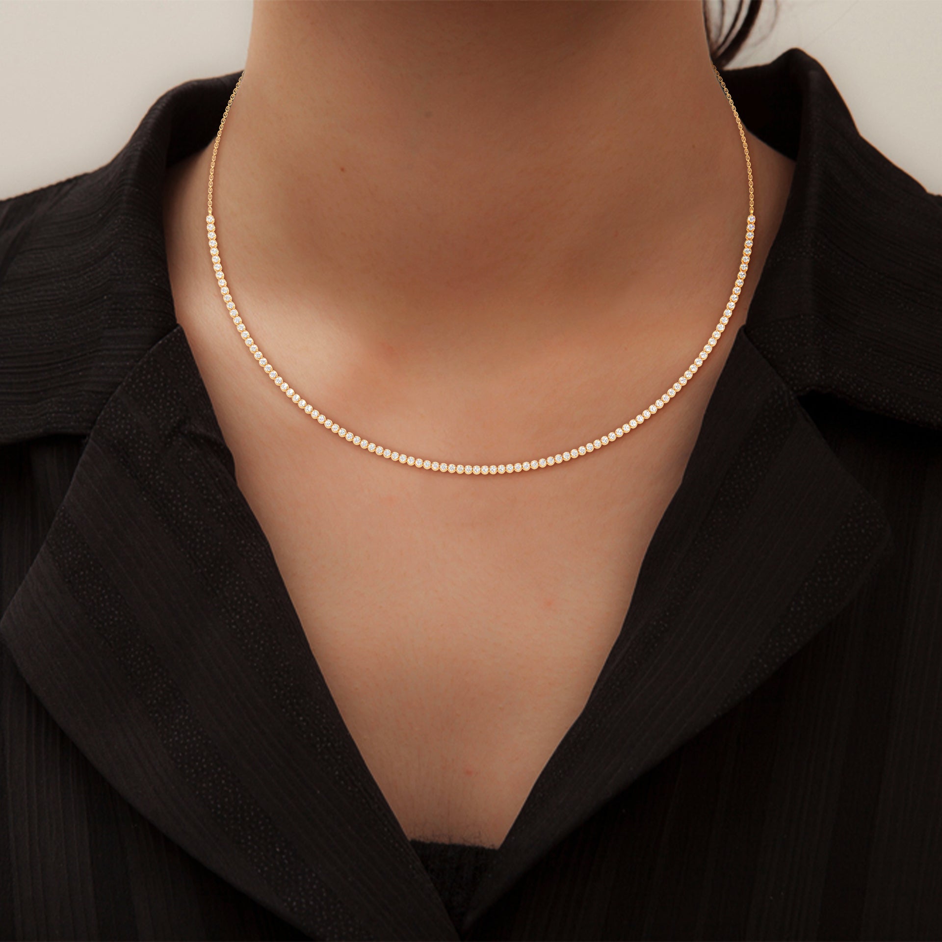 Mini Diamond Tennis Necklace
