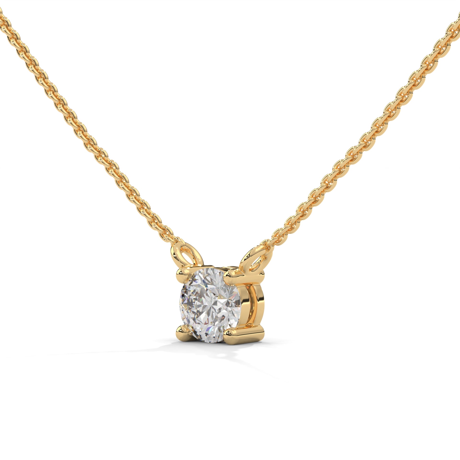 Round Illusion Diamond Pendant Necklace