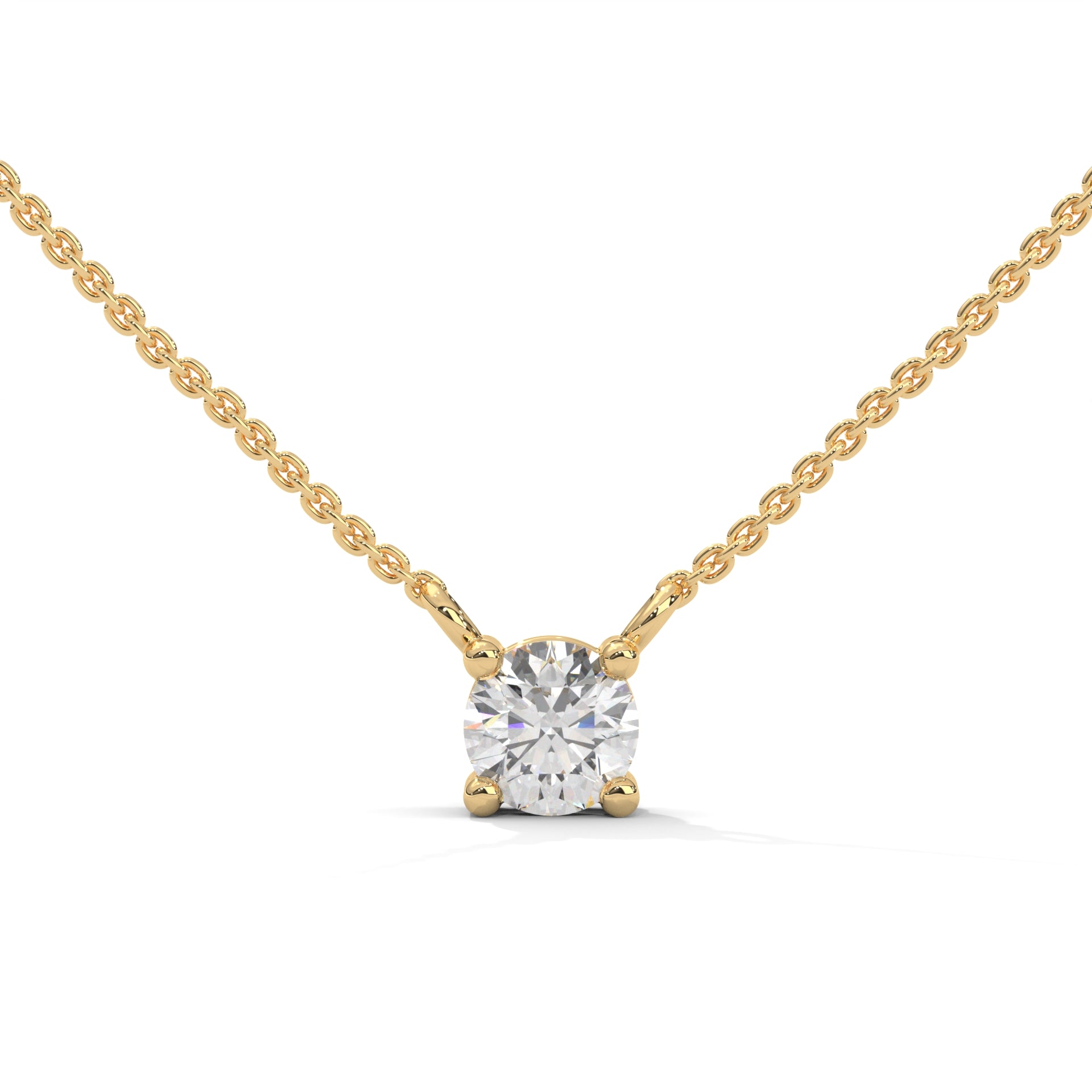 Round Illusion Diamond Pendant Necklace