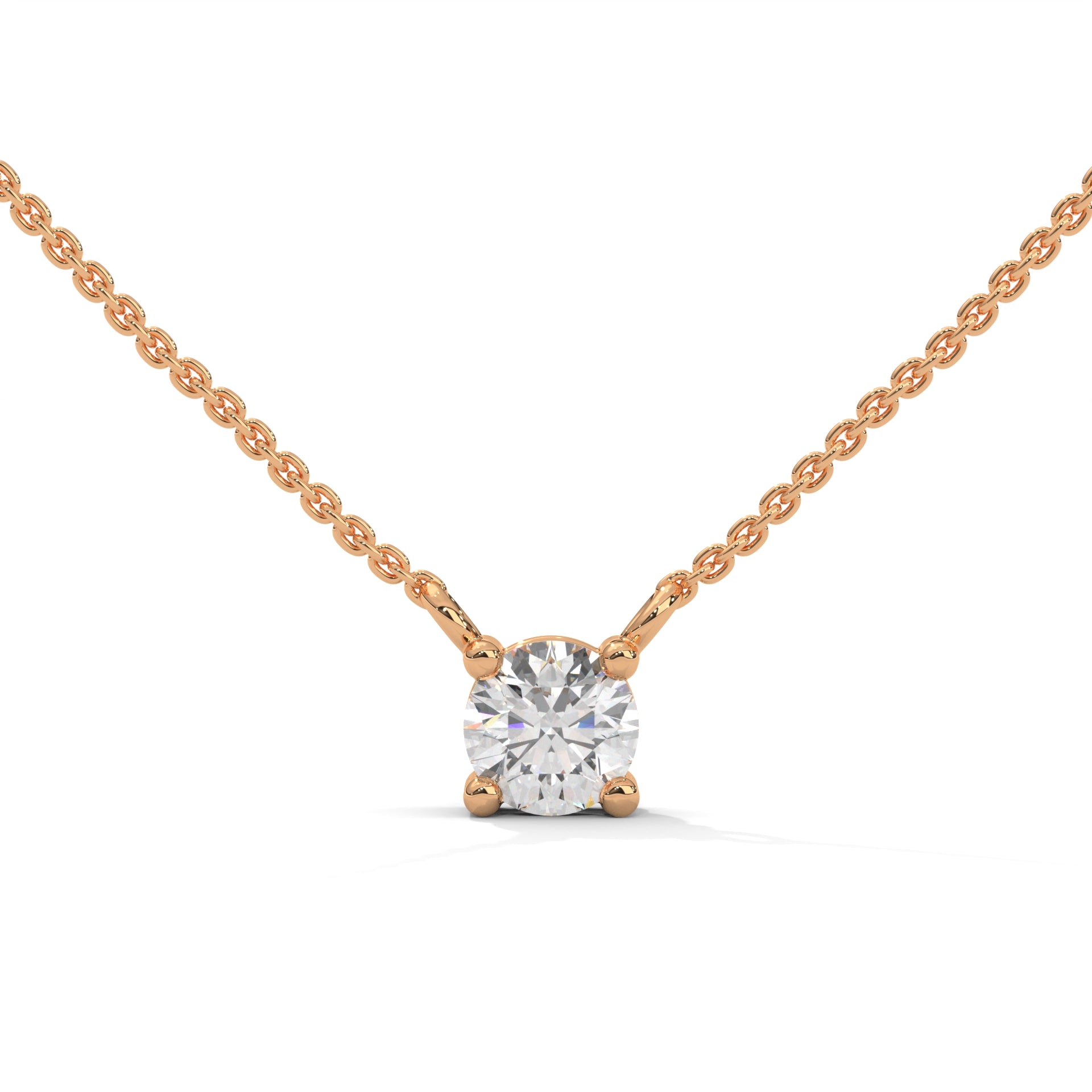 Round Illusion Diamond Pendant Necklace