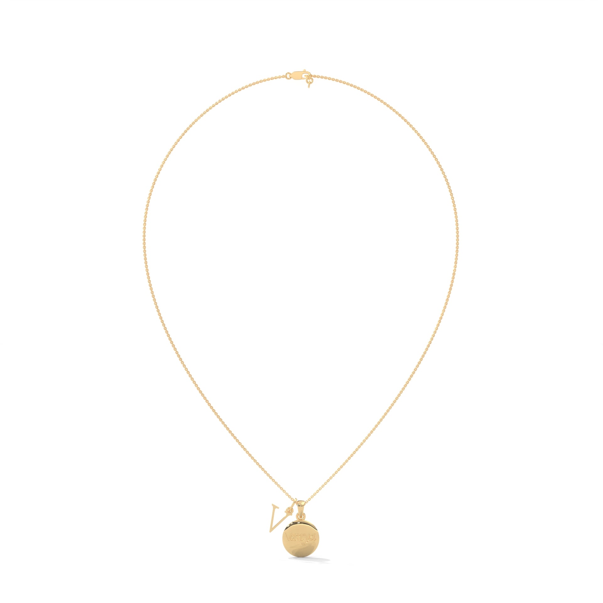 Personalized Coin Necklace With Letter