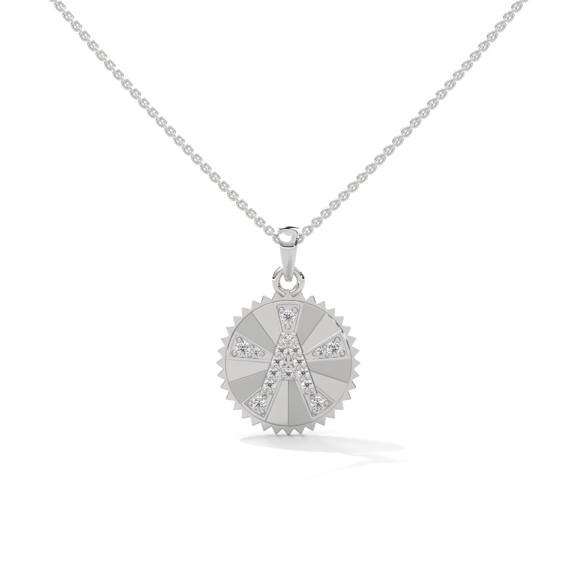 Personalized Sunburst Initial Necklace