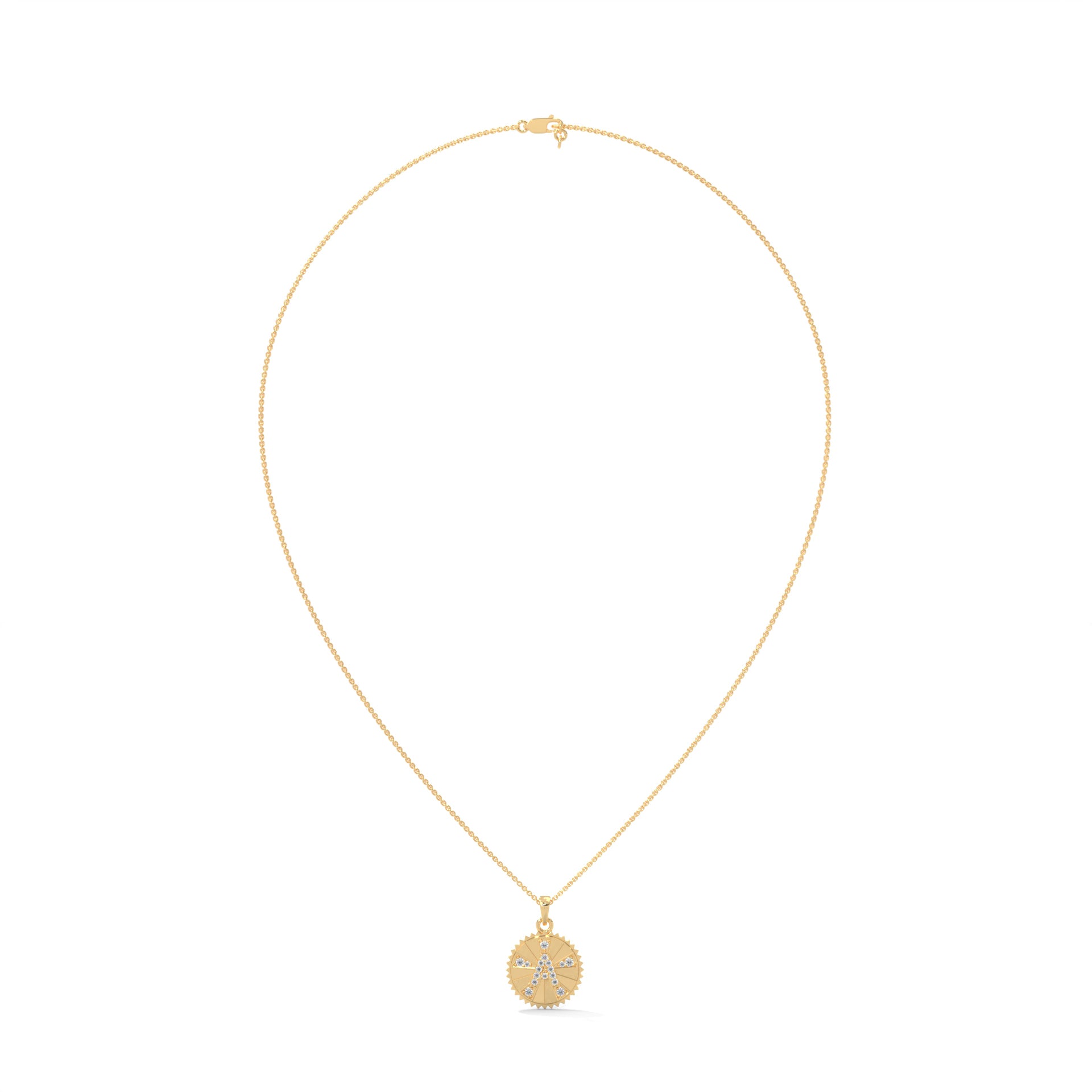 Personalized Sunburst Initial Necklace