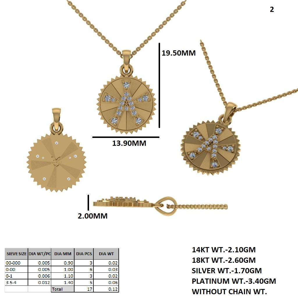 Personalized Sunburst Initial Necklace