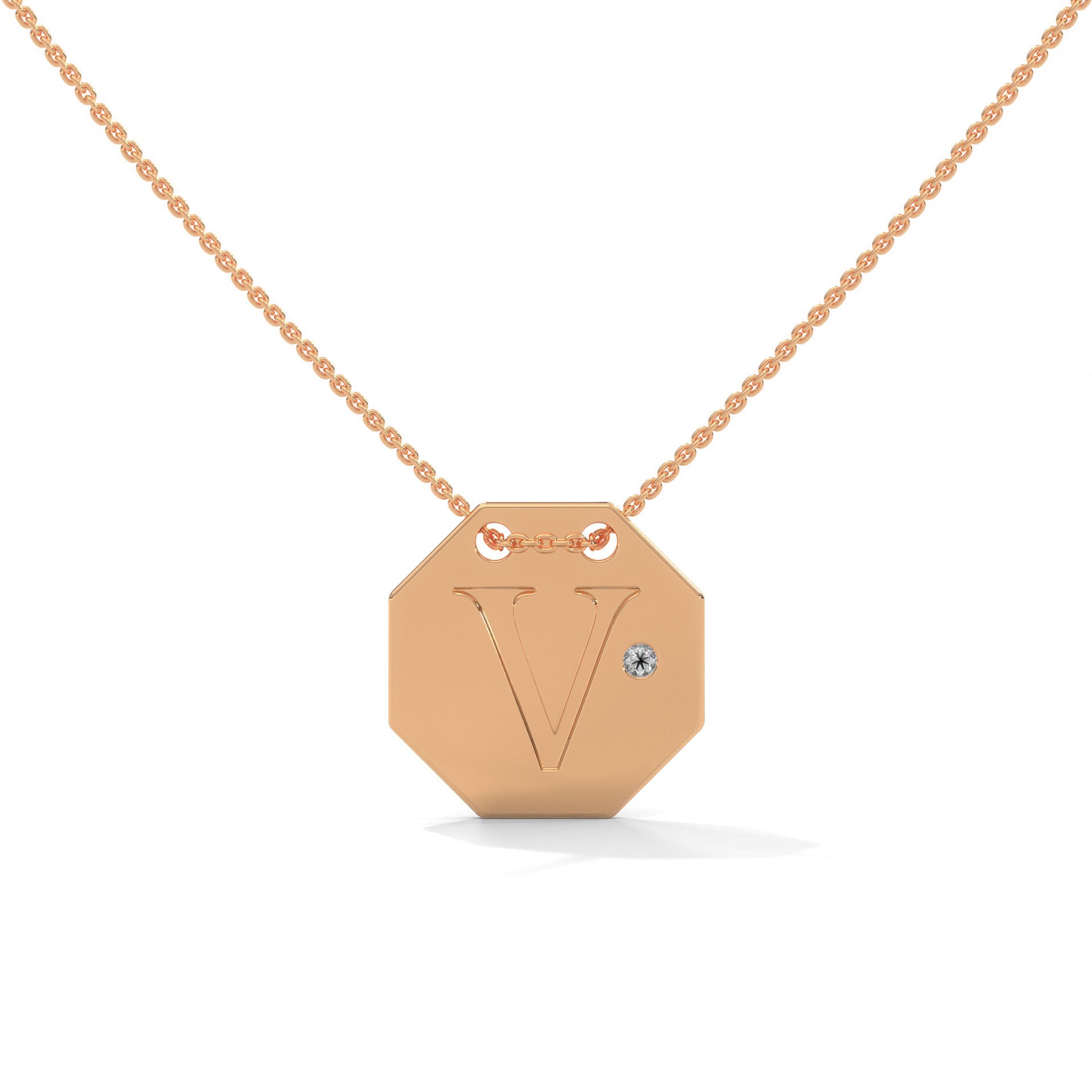 Personalized Octagon Necklace