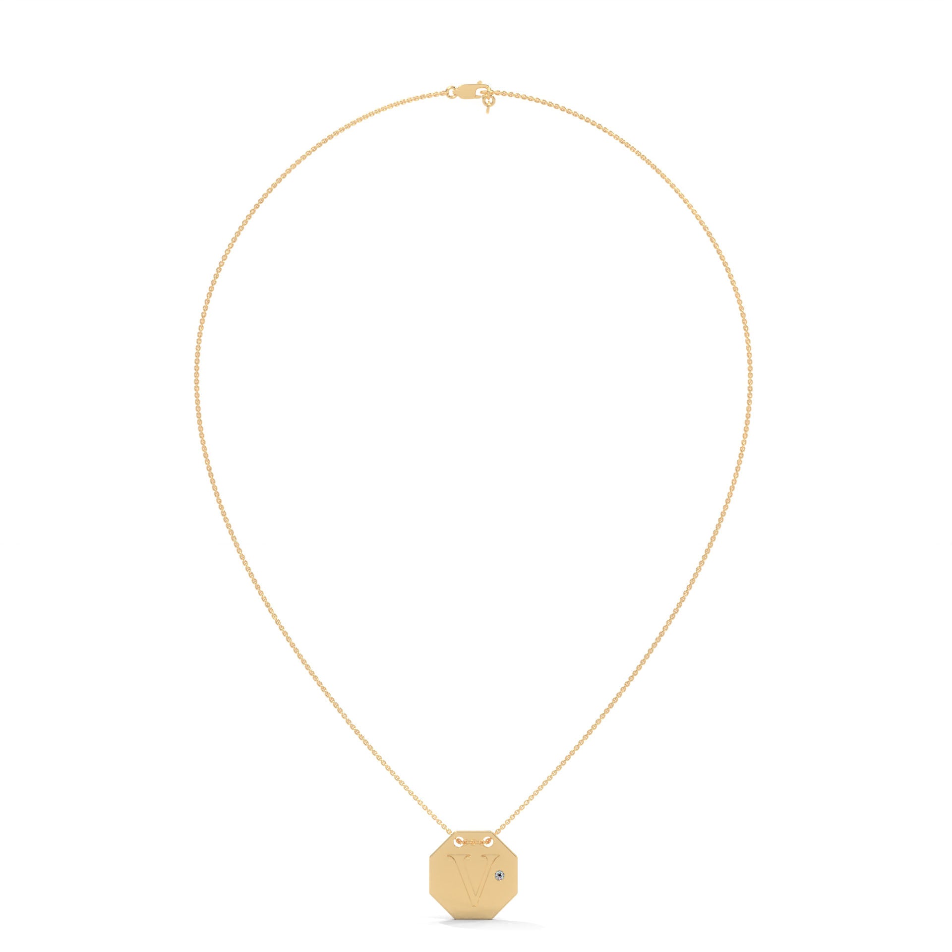 Personalized Octagon Necklace