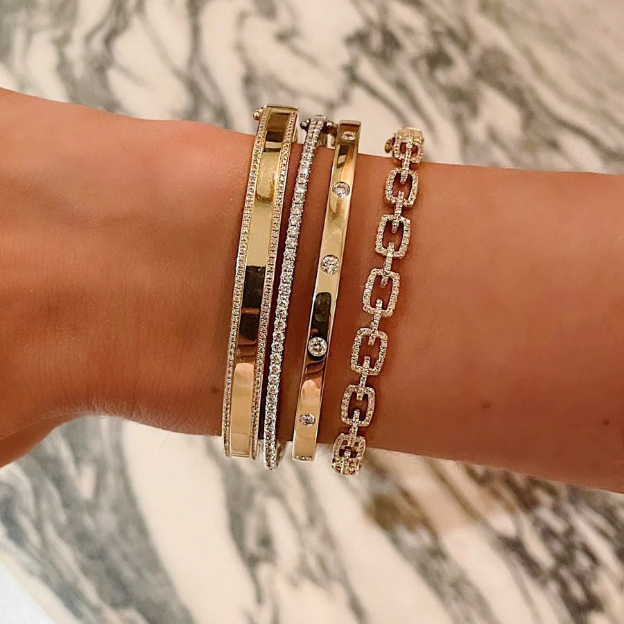 Inlay Diamond Bangle
