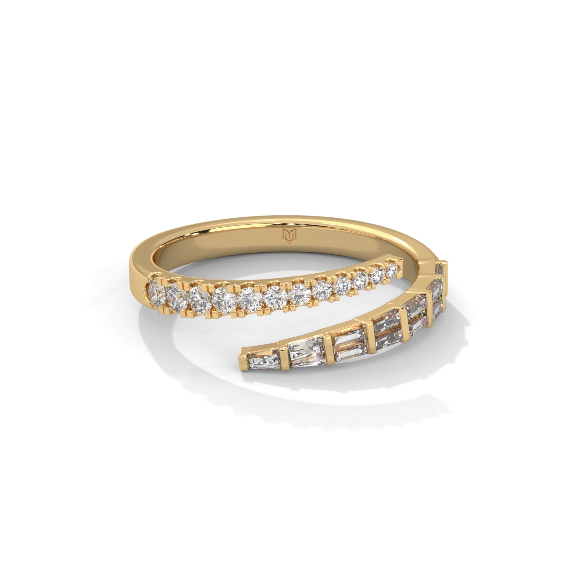 Mixed Diamond Wrap Ring