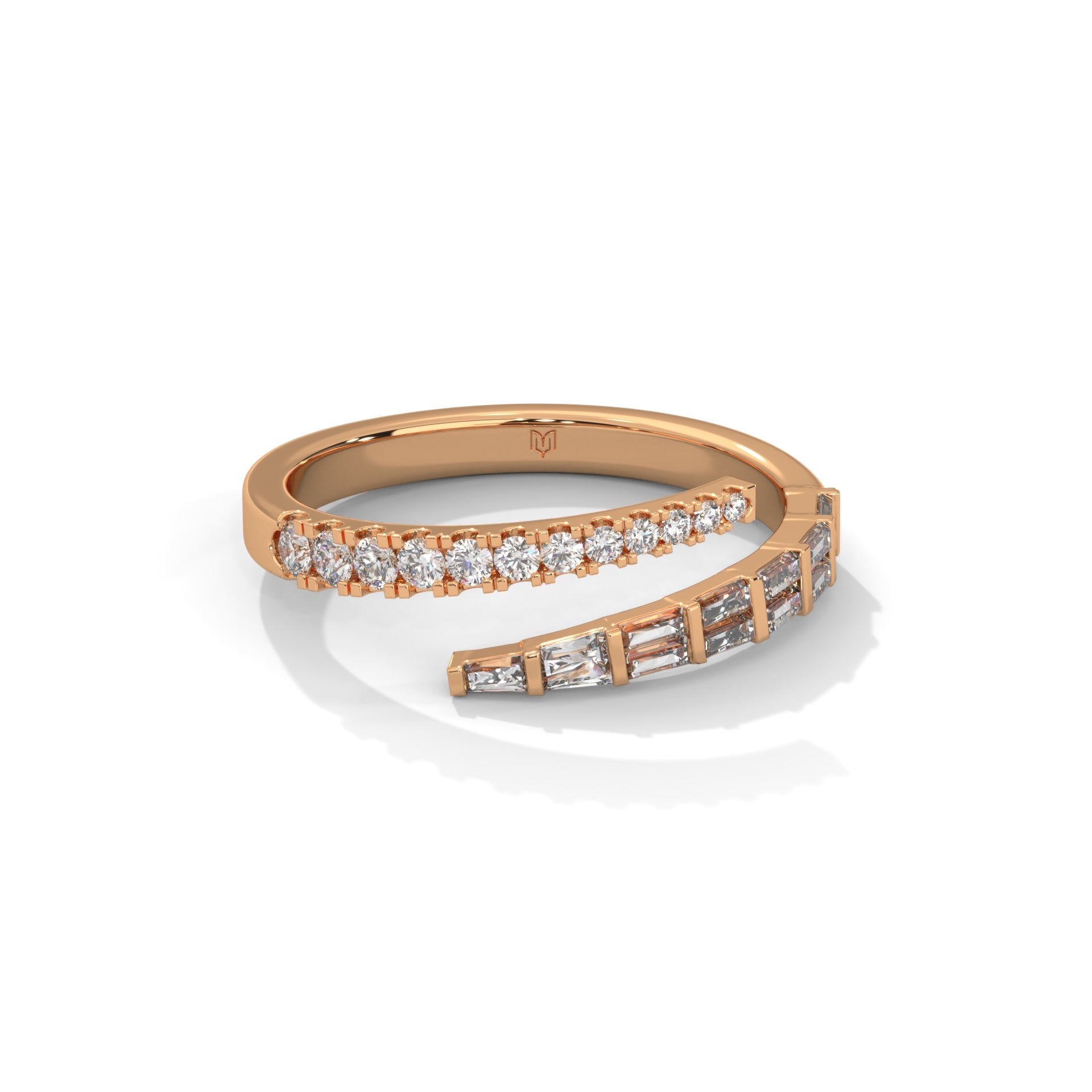 Mixed Diamond Wrap Ring