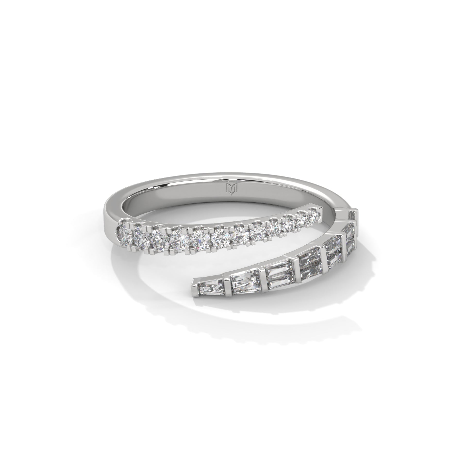 Mixed Diamond Wrap Ring