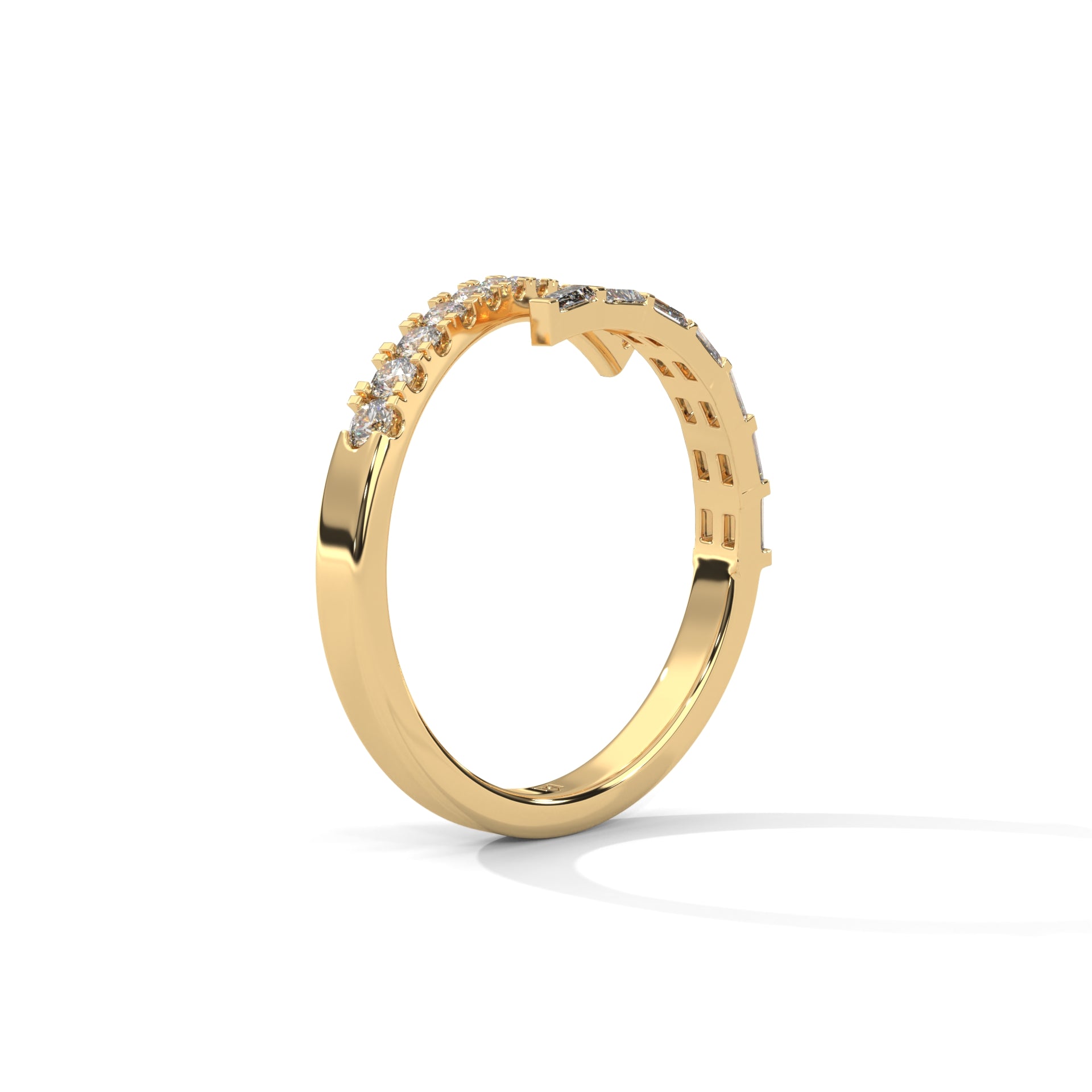 Mixed Diamond Wrap Ring