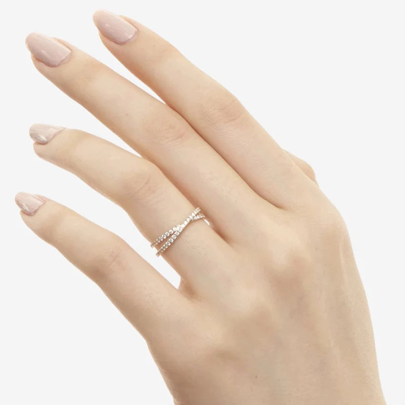 Criss Cross Band Ring