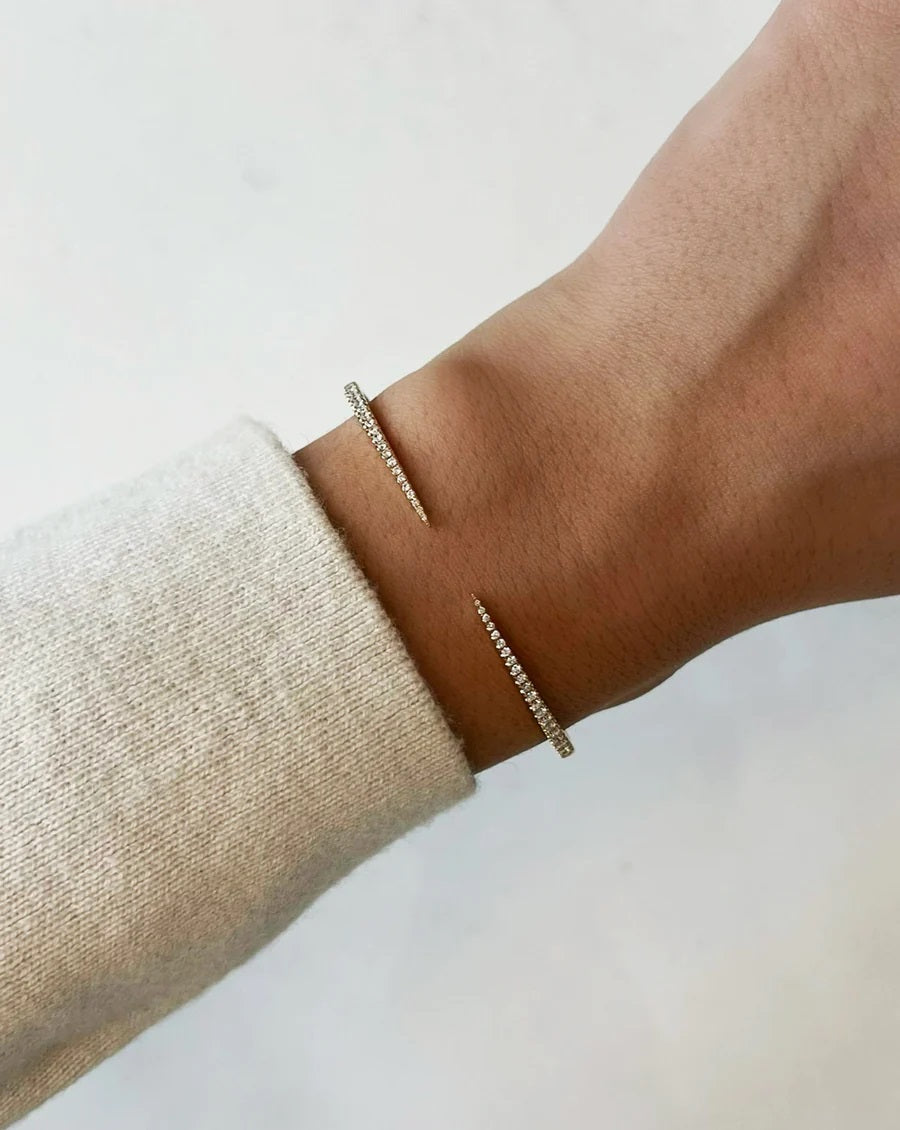Diamond Claw Cuff Bangle