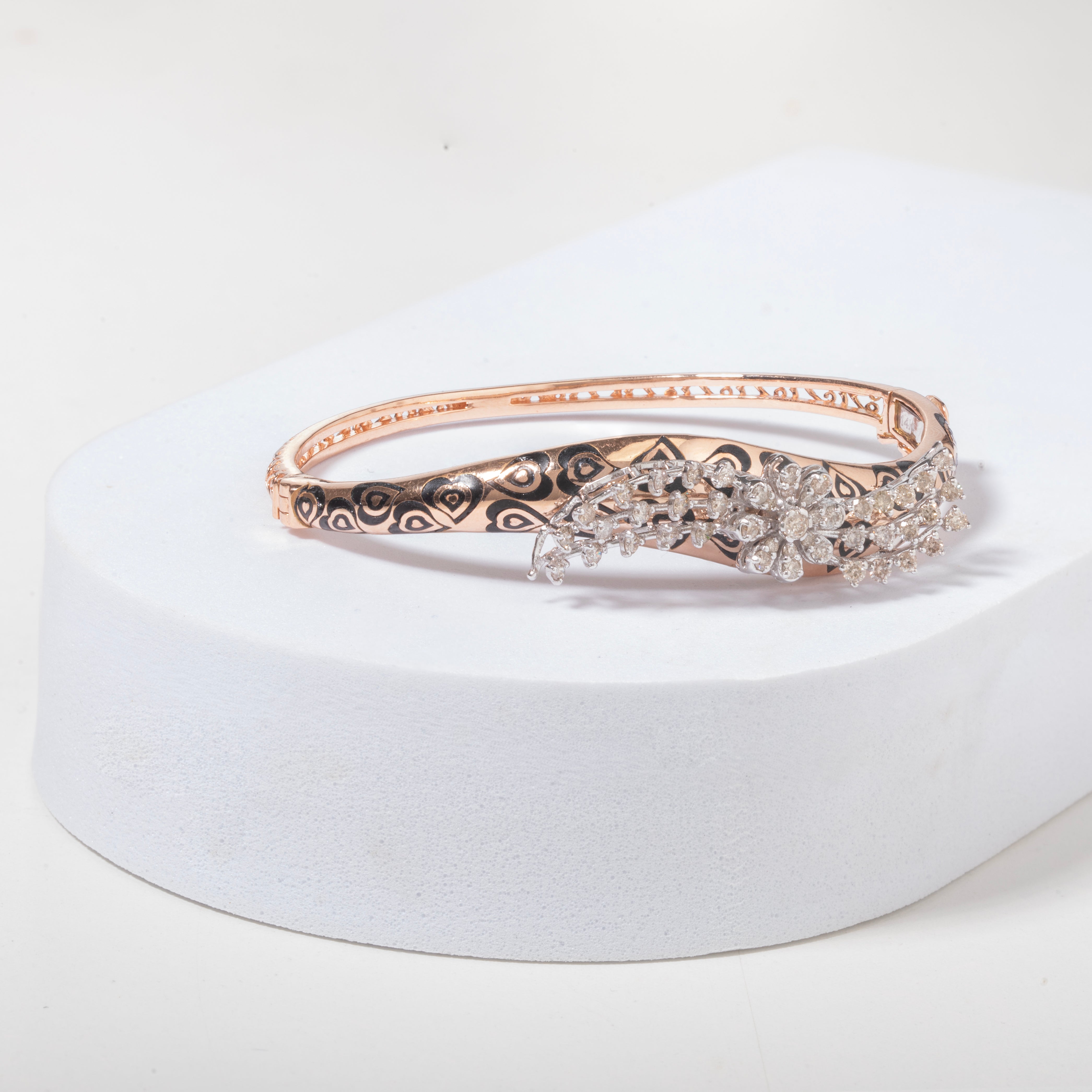 Enamel Diamond Bangle