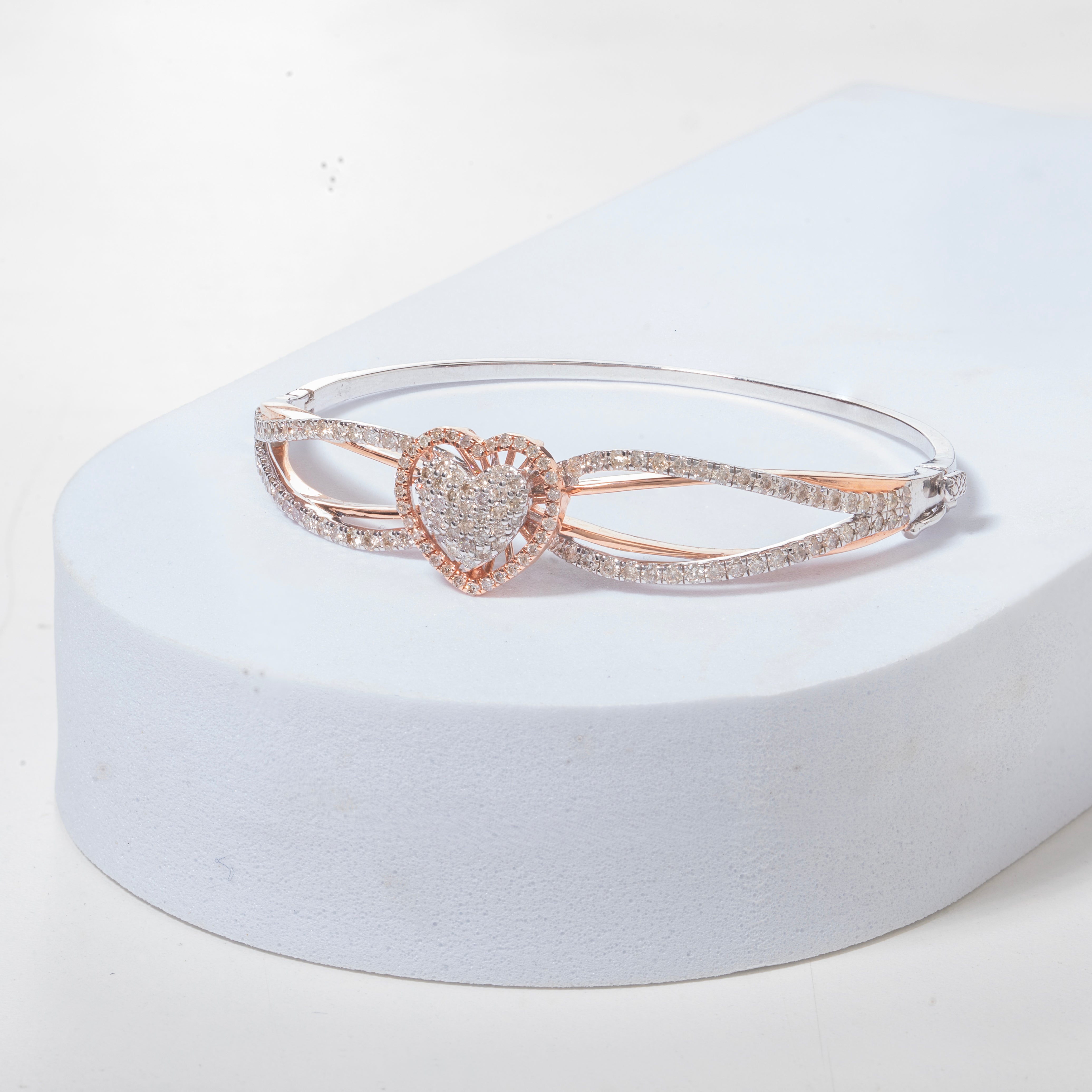 Heart Diamond Bangle