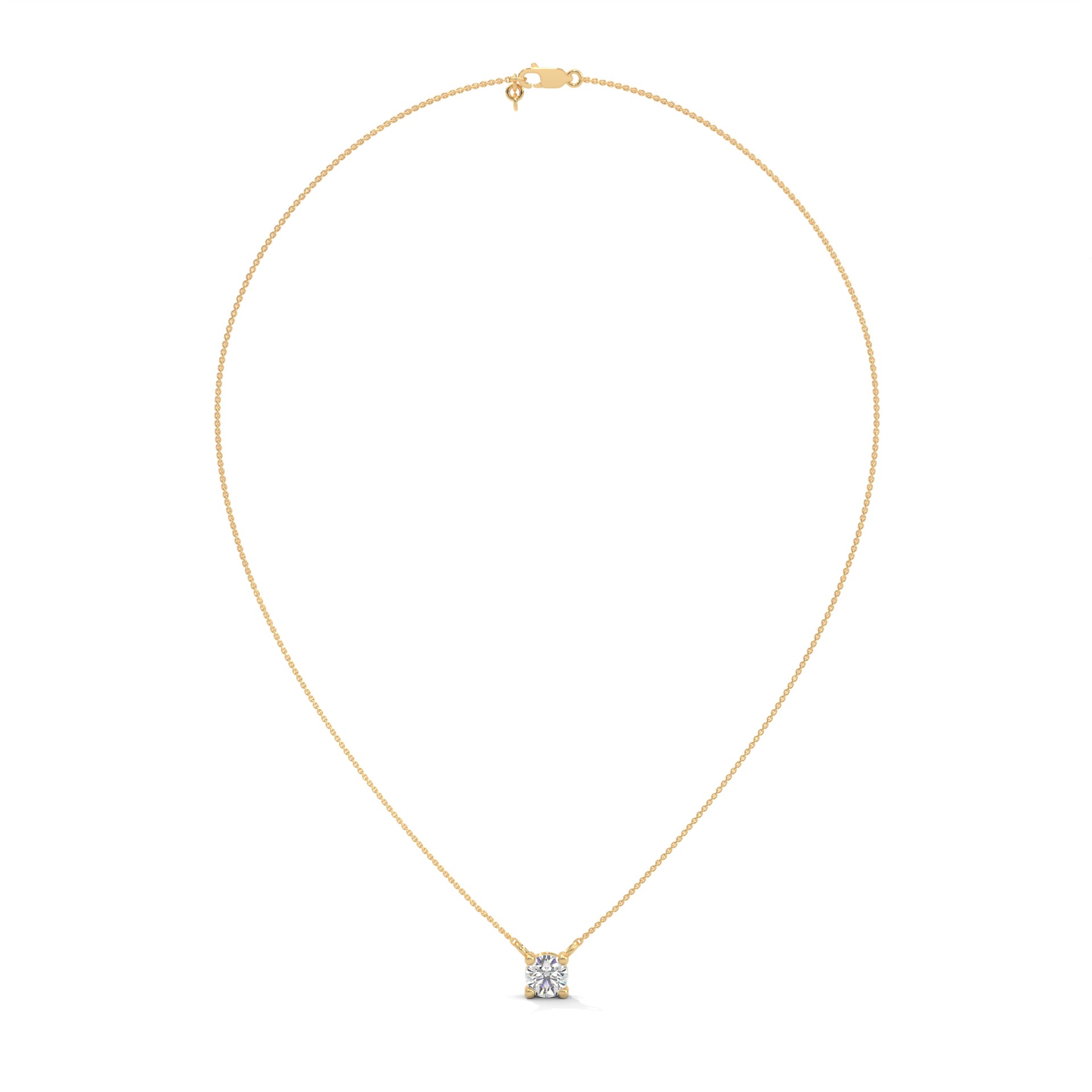 Round Illusion Diamond Pendant Necklace