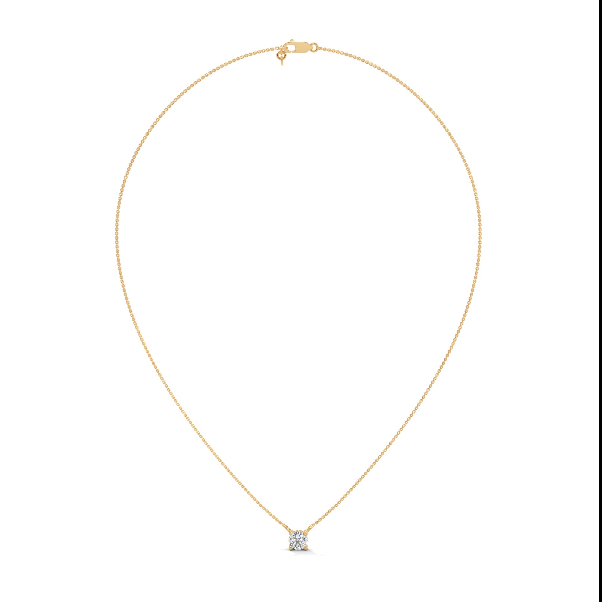 Round Illusion Diamond Pendant Necklace