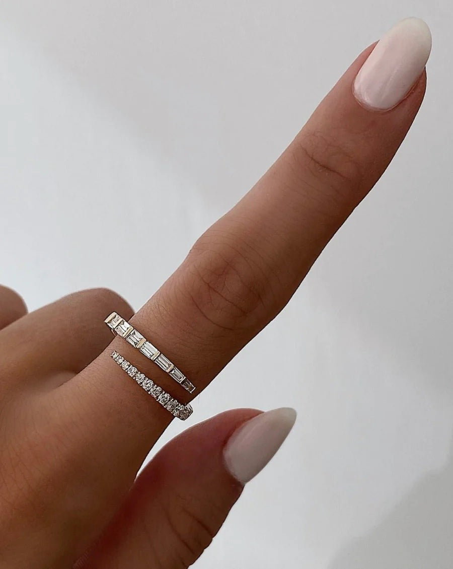 Mixed Diamond Wrap Ring