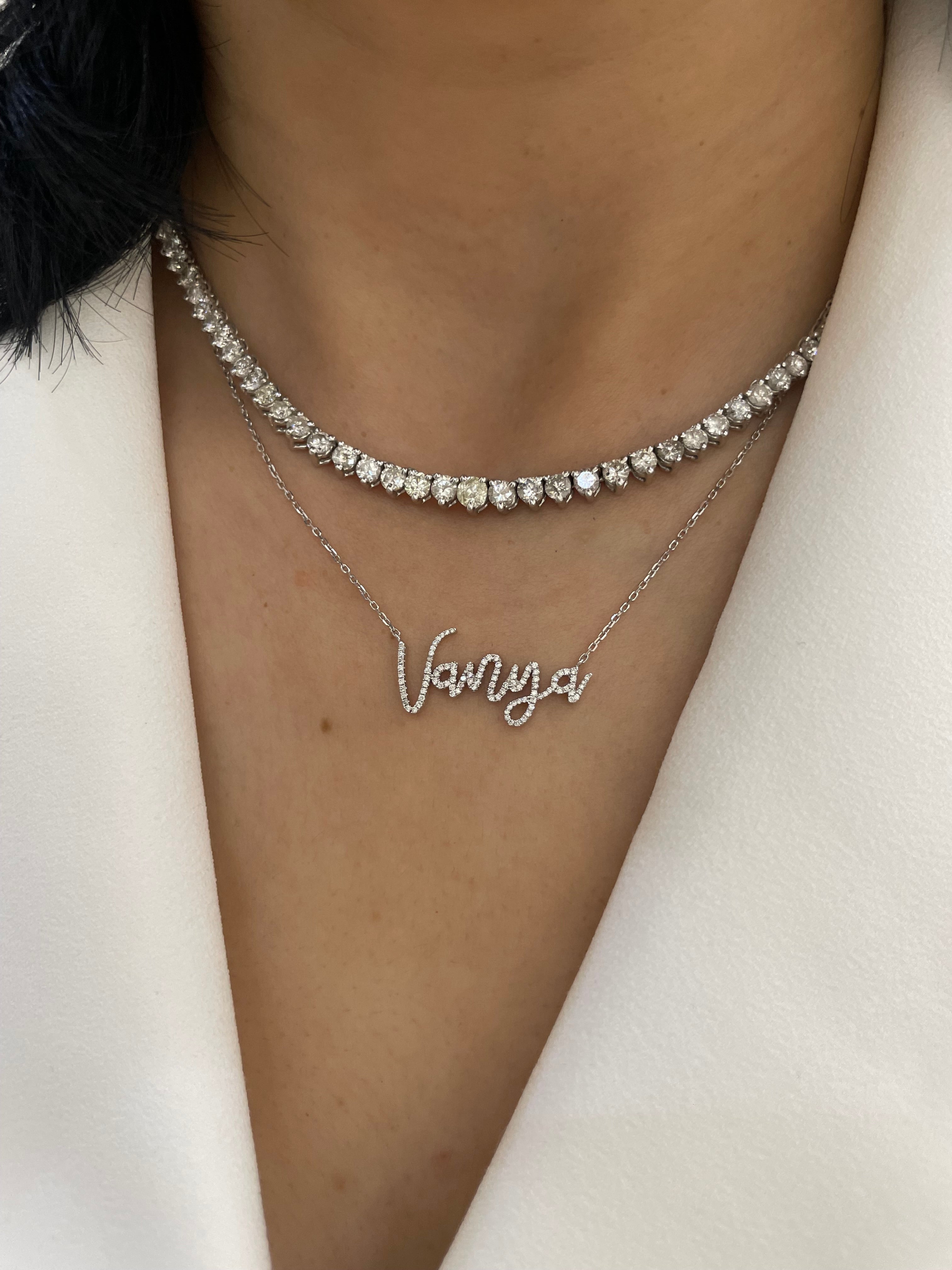 Personalized Diamond Name Necklace