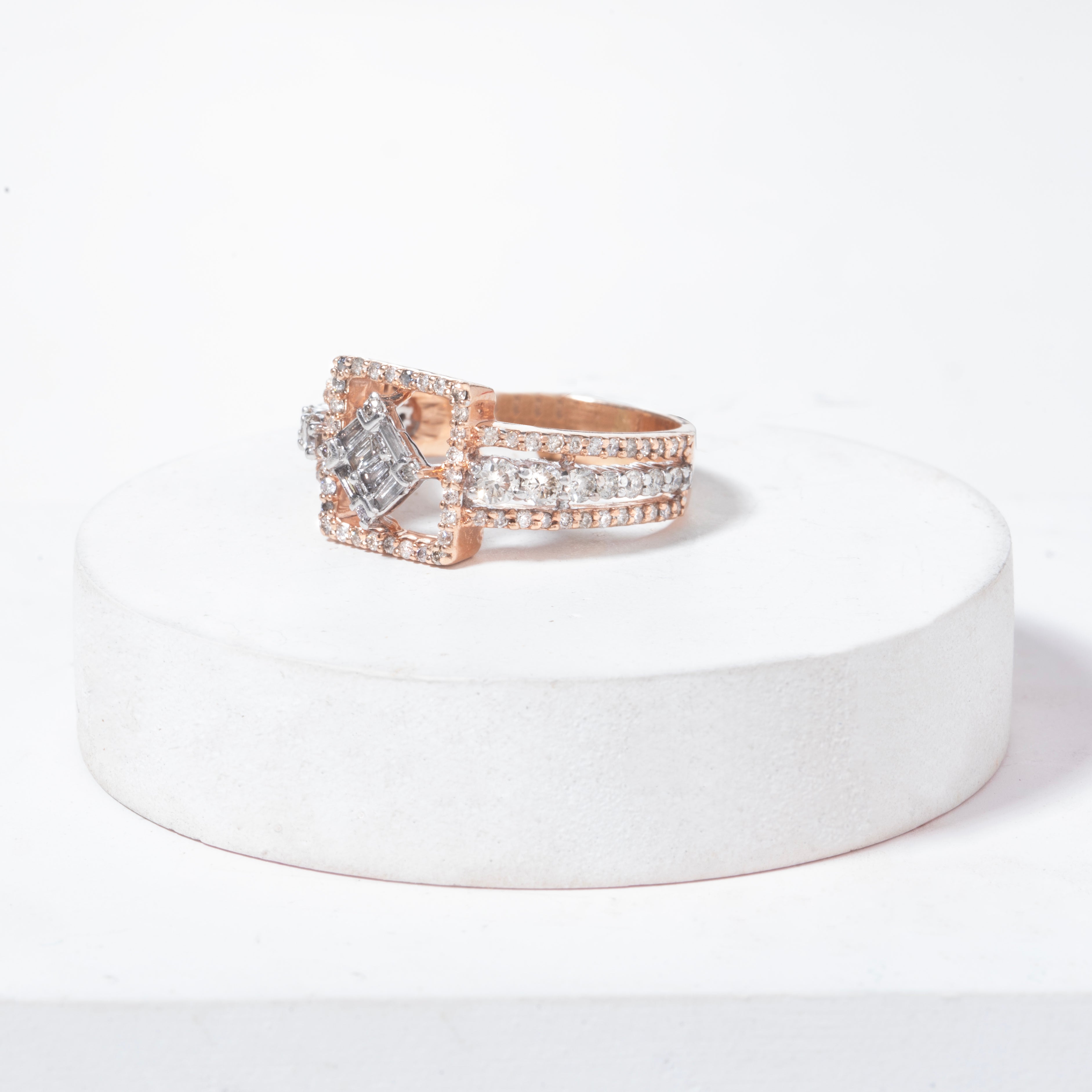 Princess Illusion Diamond Ring
