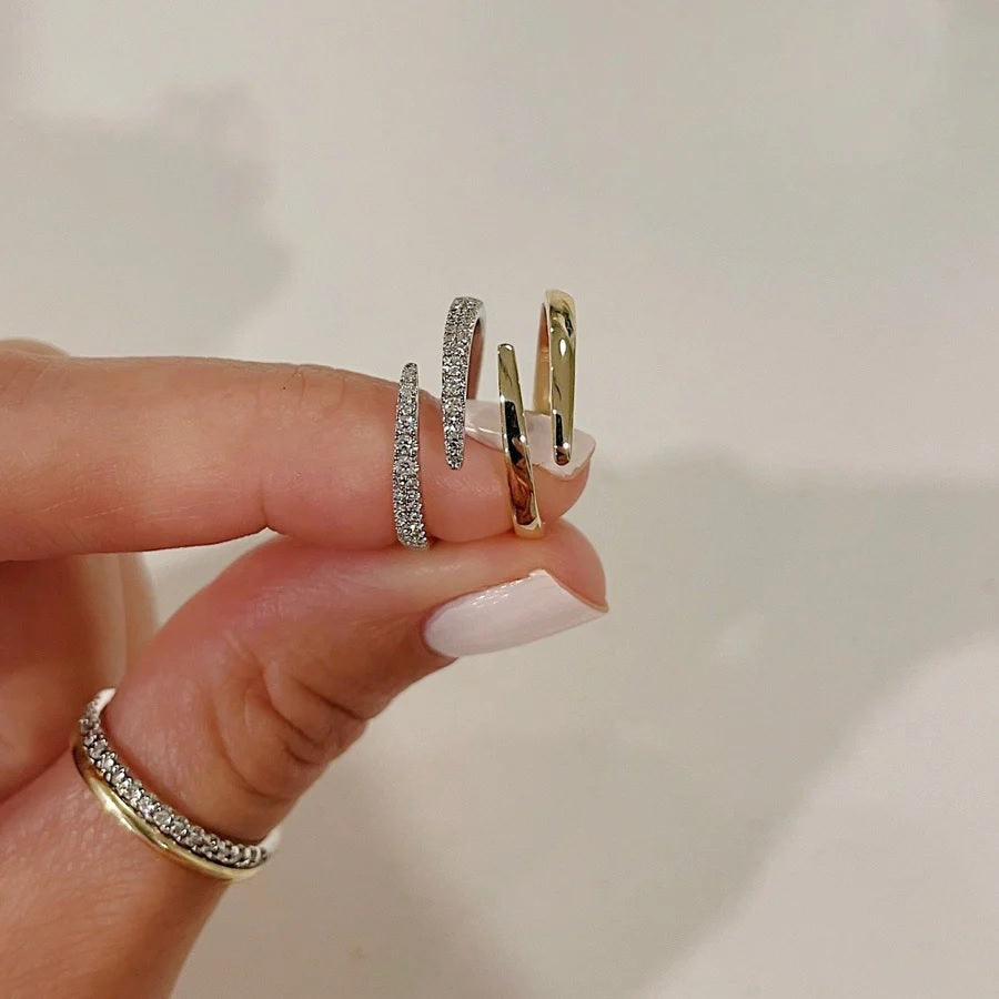 Round Diamond Wrap Ring