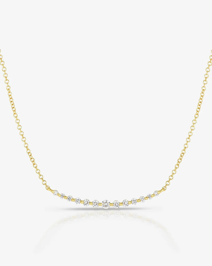 Single Prong Diamond Necklace