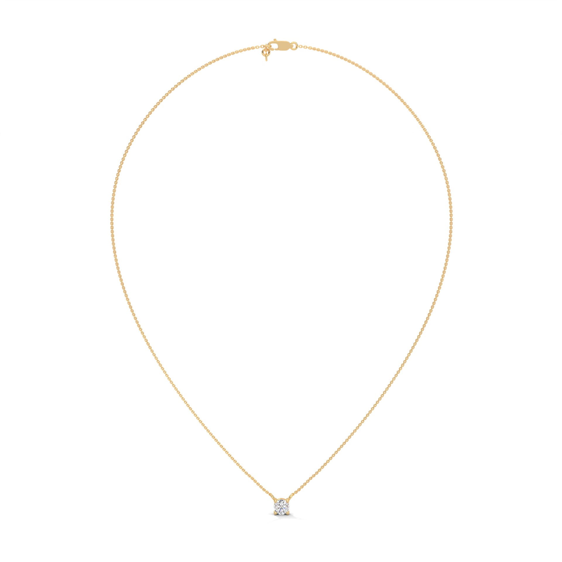 Round Illusion Diamond Pendant Necklace