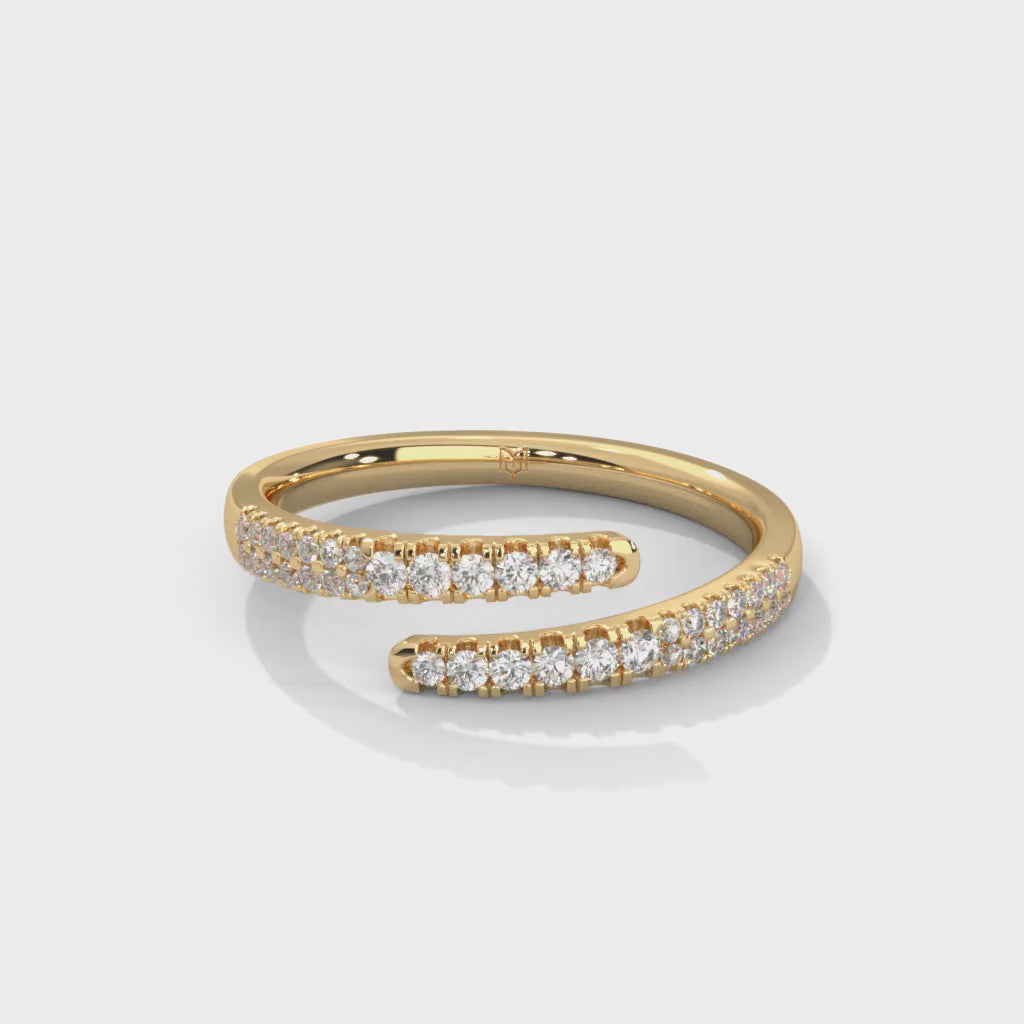 Round Diamond Wrap Ring