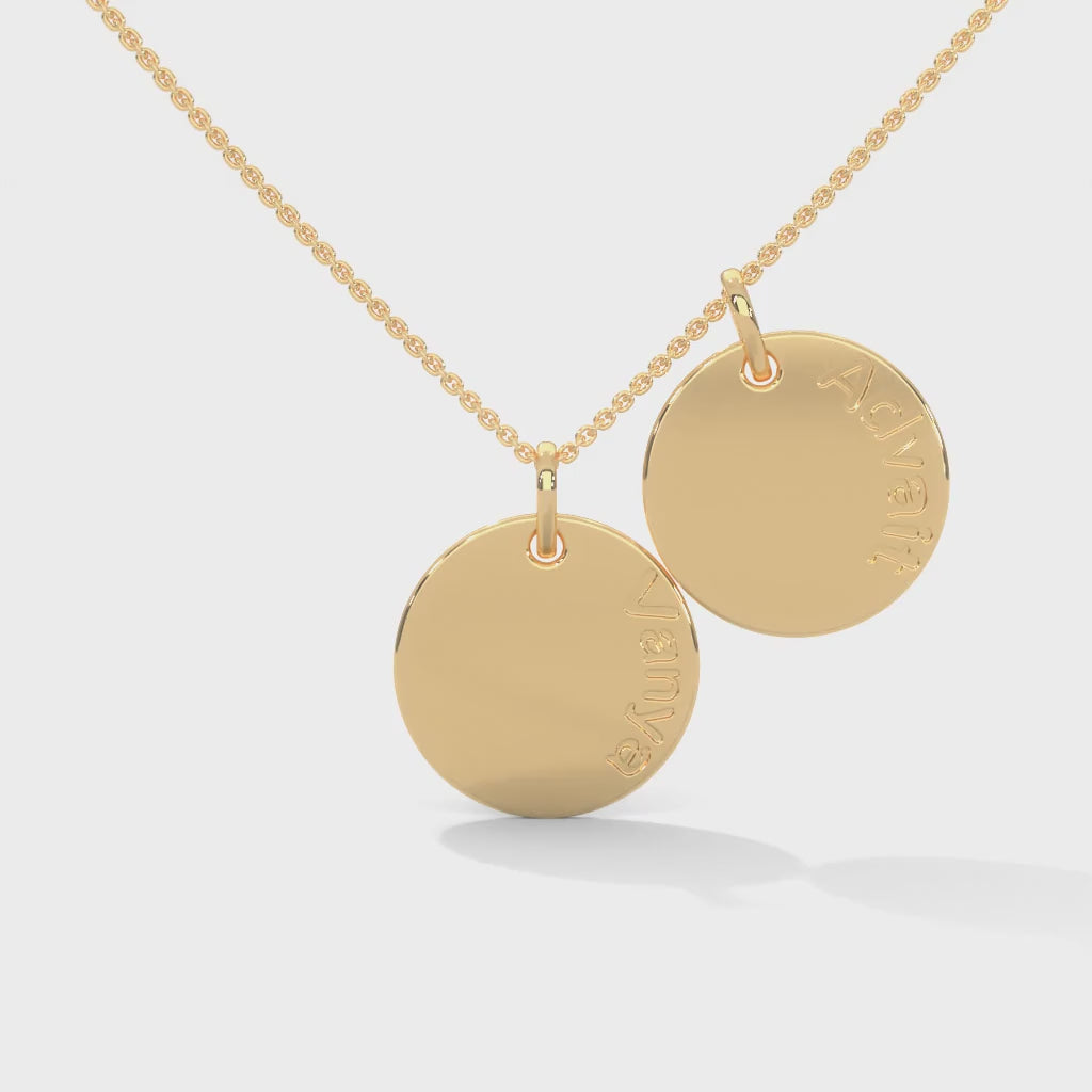 Personalized Stackable Coin Necklace