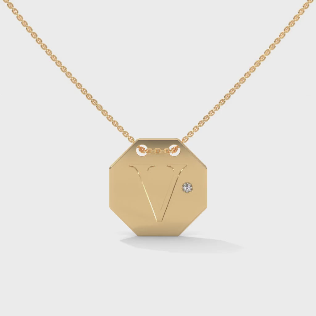 Personalized Octagon Necklace