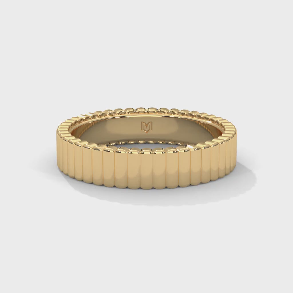 Ribbed Ring - 4mm