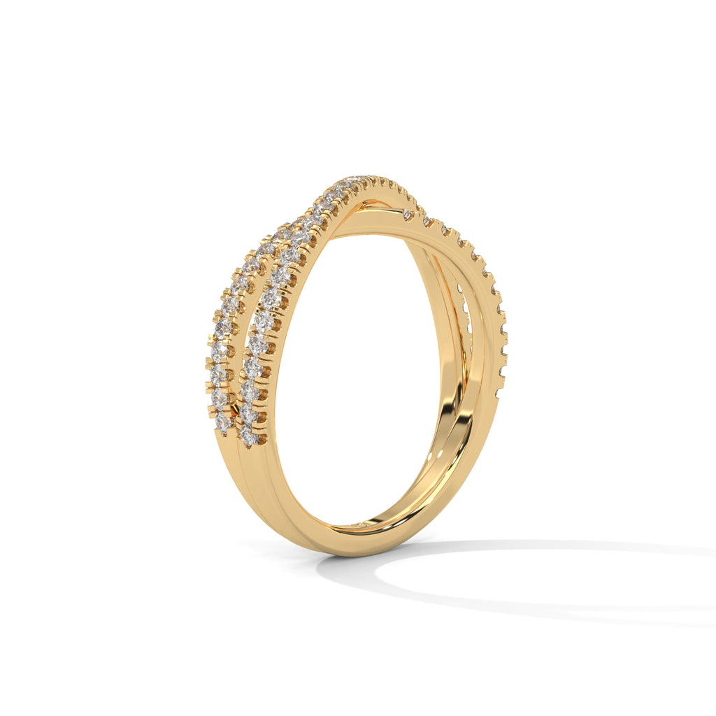 Criss Cross Band Ring