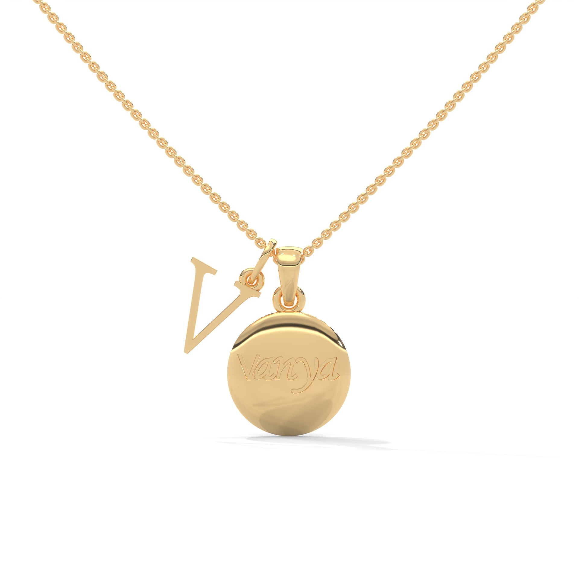 Personalized Coin Necklace With Letter