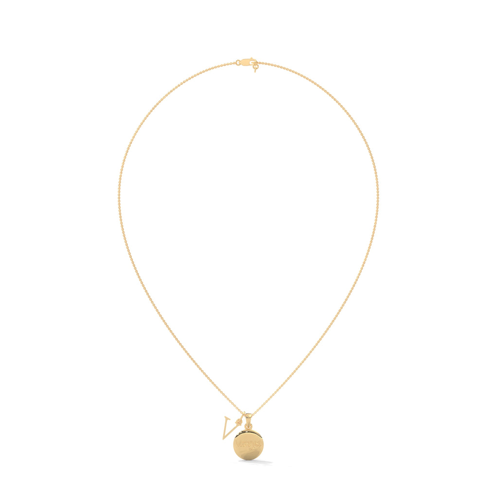 Personalized Coin Necklace With Letter