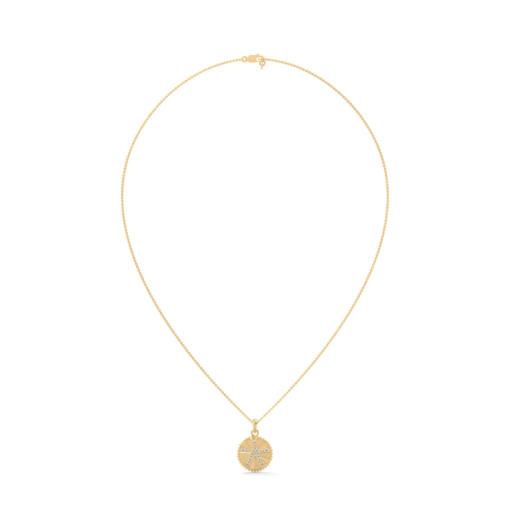 Personalized Sunburst Initial Necklace