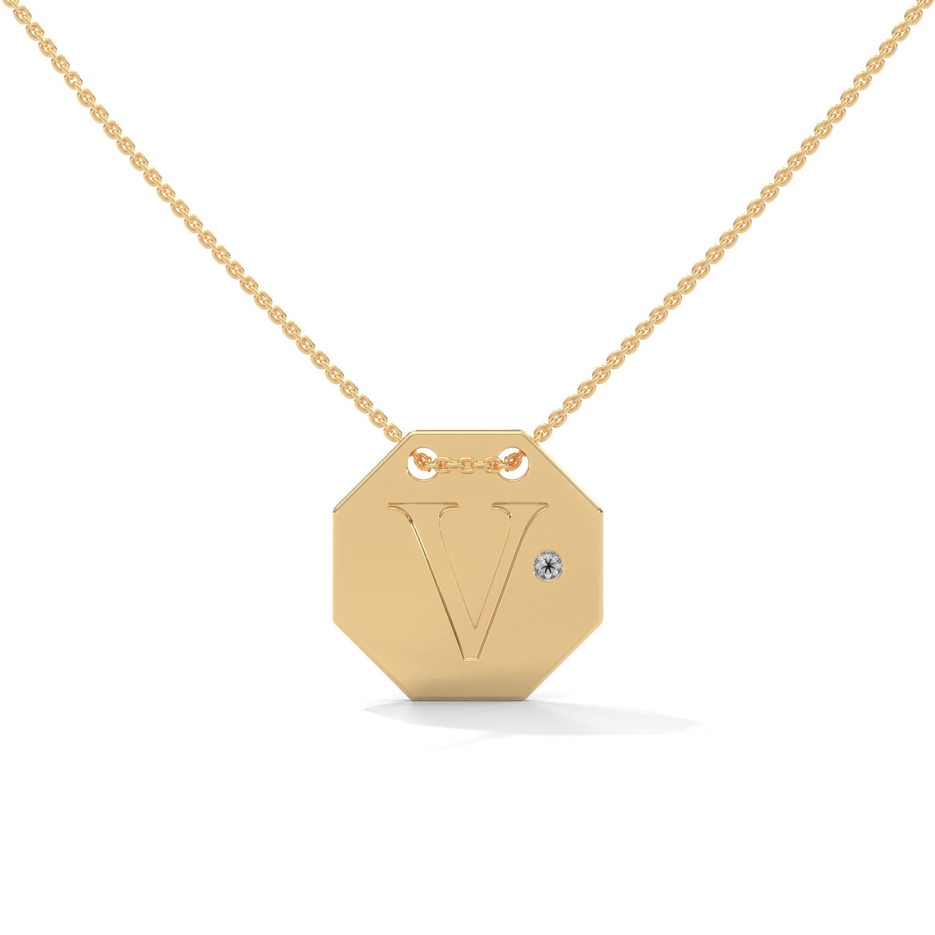 Personalized Octagon Necklace