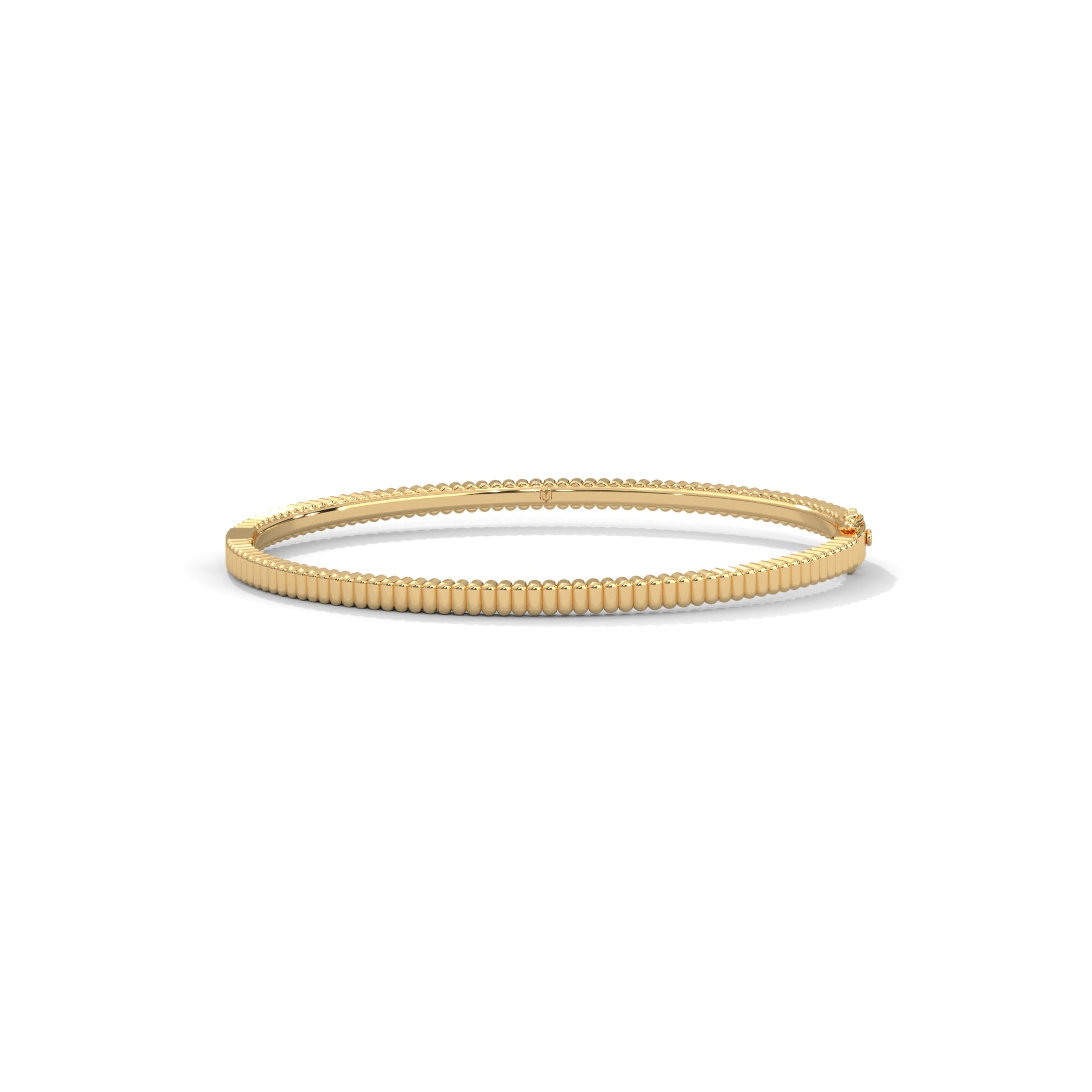 Ribbed Gold Bangle