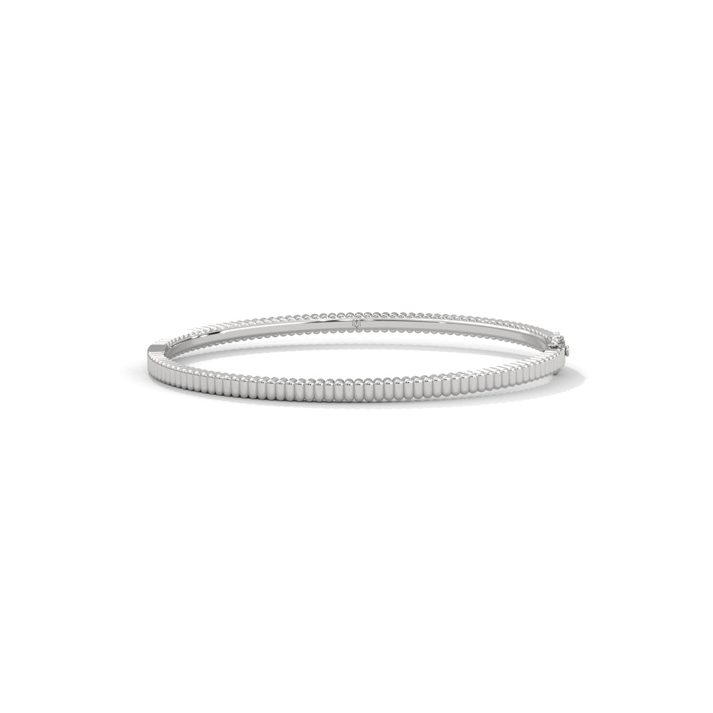 Ribbed Gold Bangle