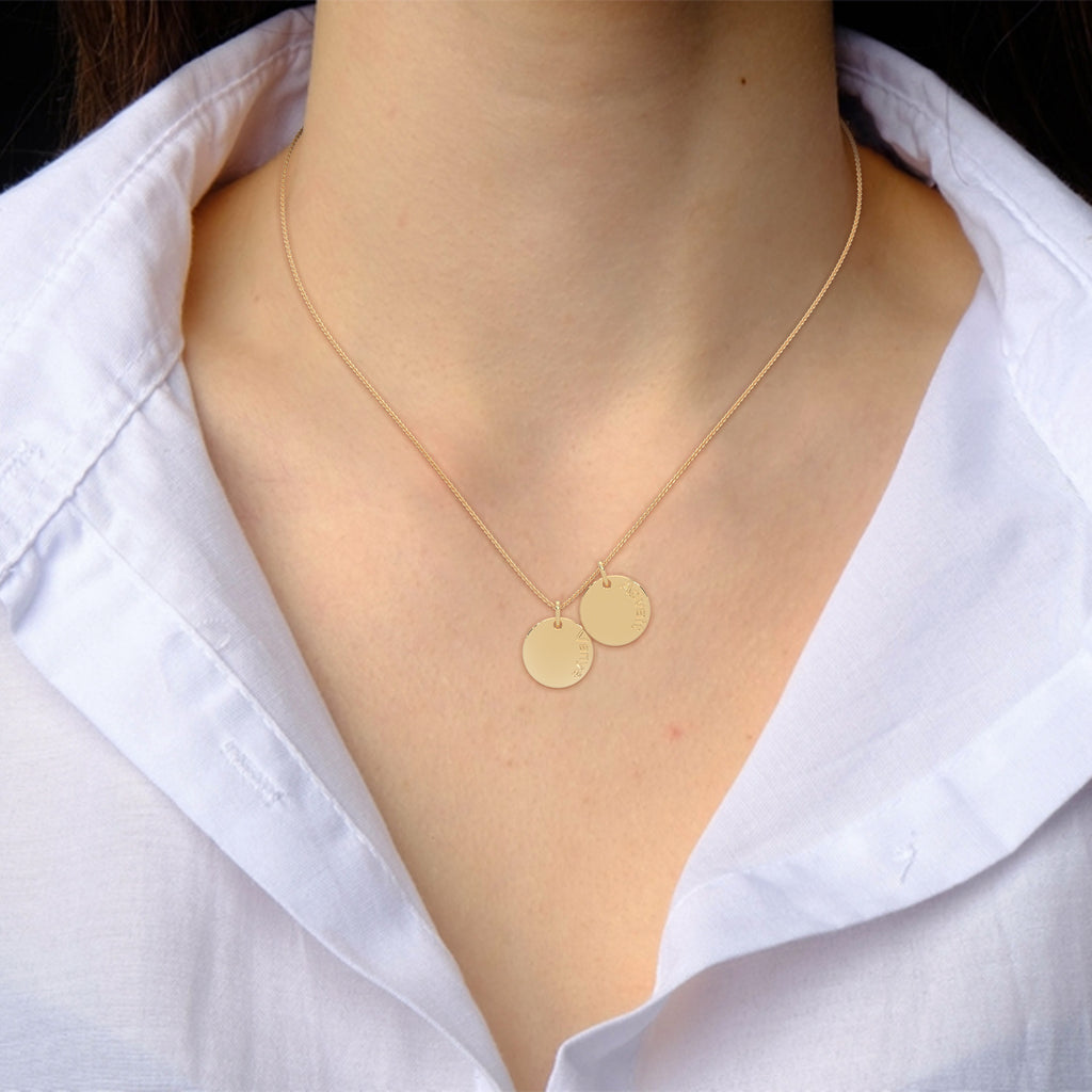 Personalized Stackable Coin Necklace