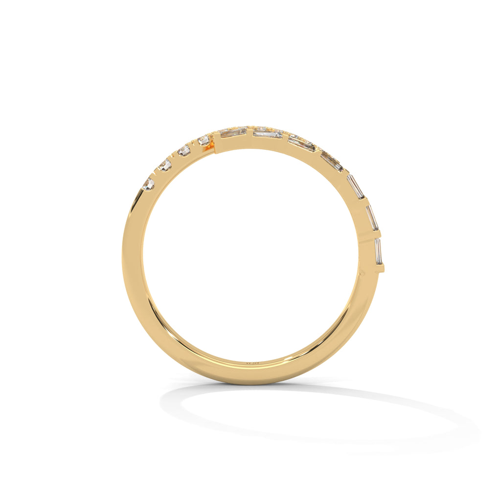 Mixed Diamond Wrap Ring