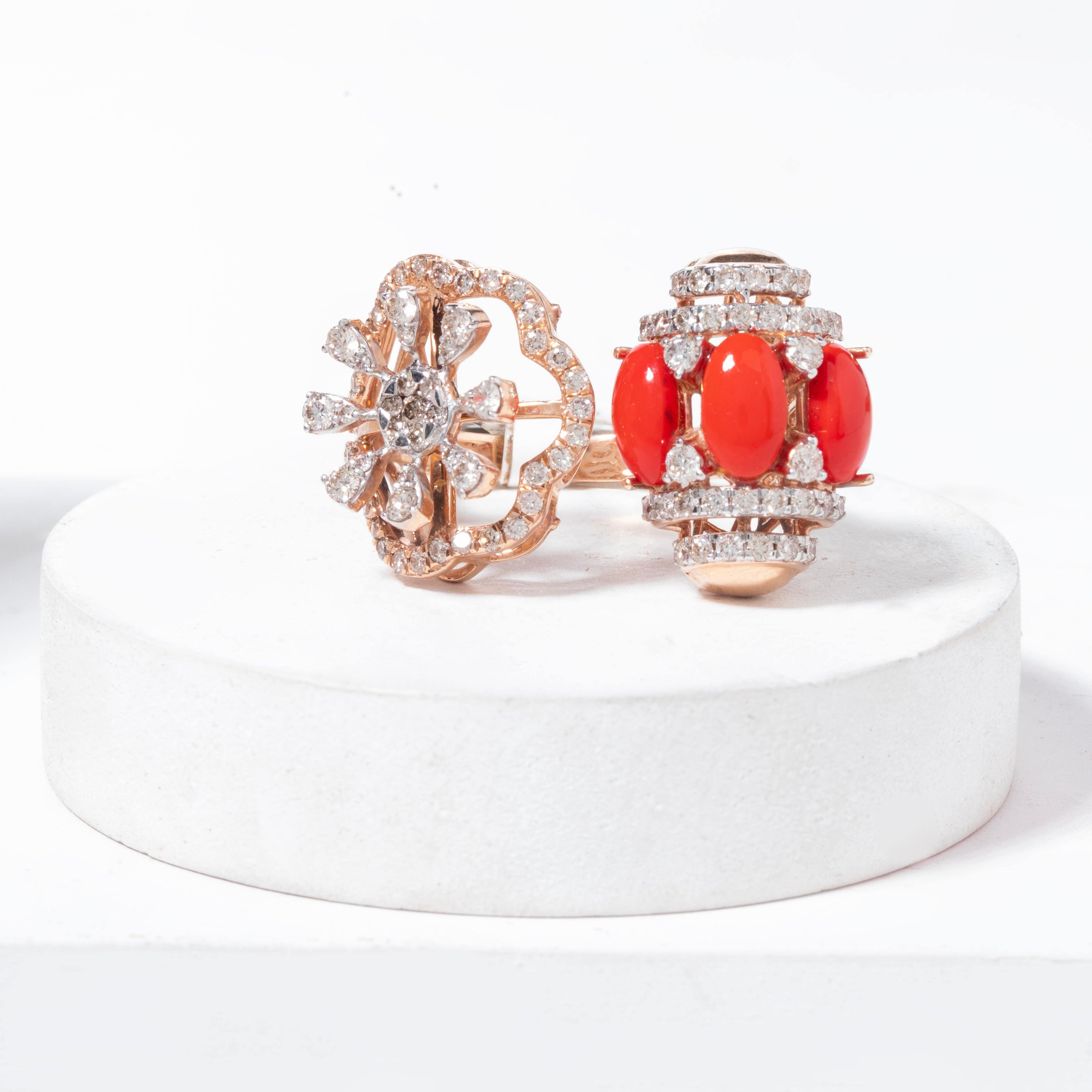 Coral Two Motif Ring