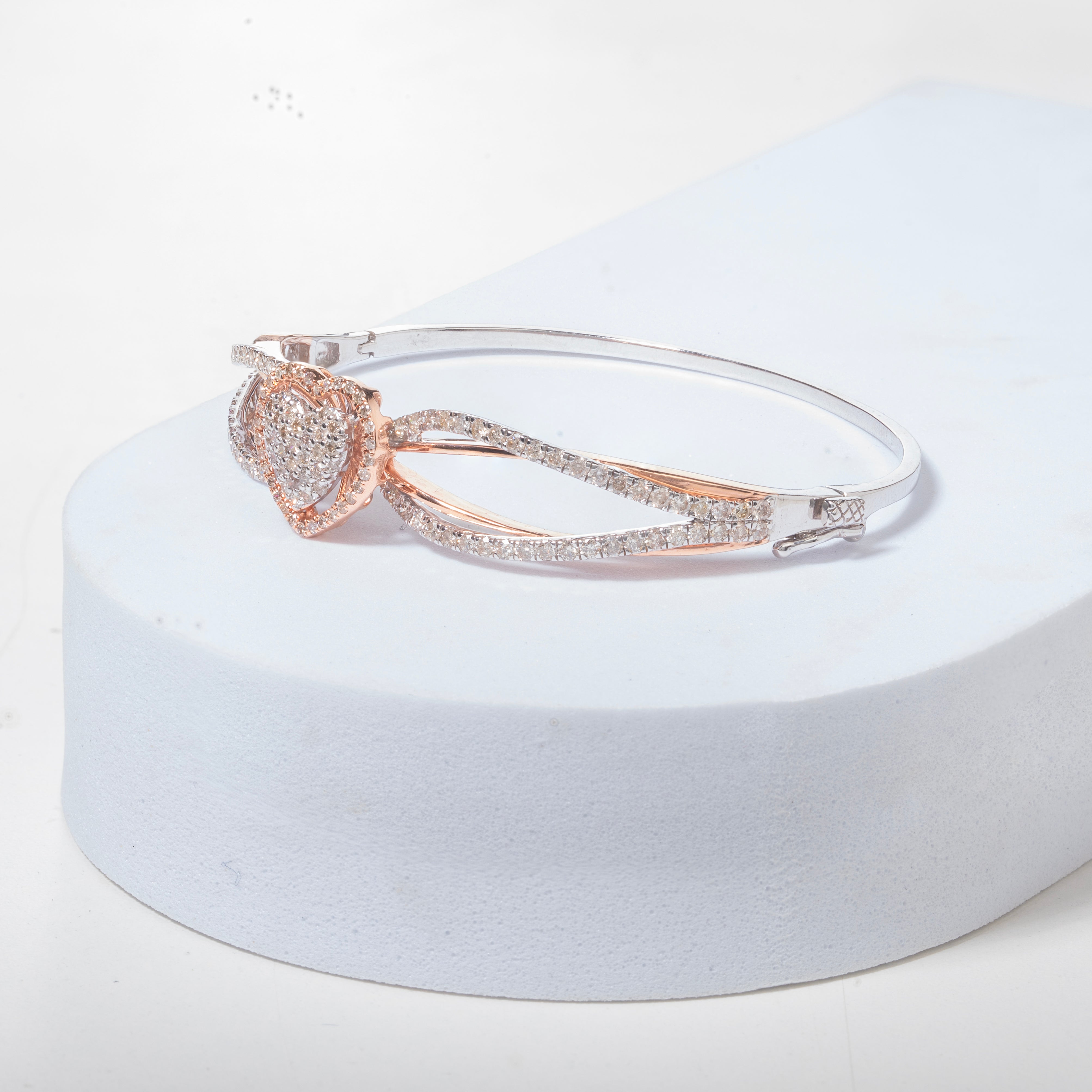 Heart Diamond Bangle