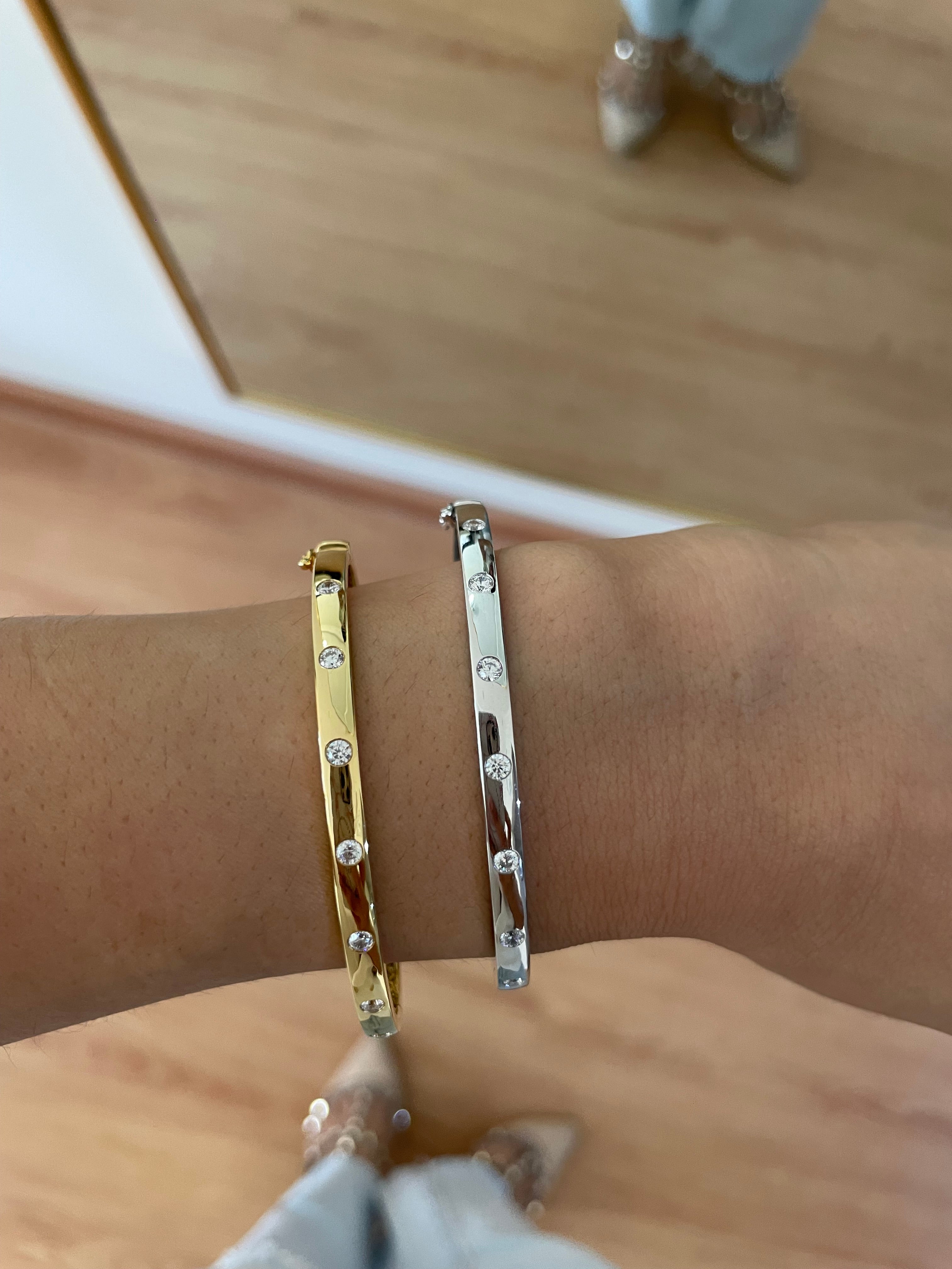 Inlay Diamond Bangle