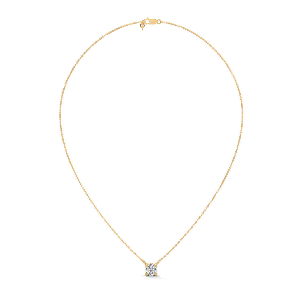Round Illusion Diamond Pendant Necklace