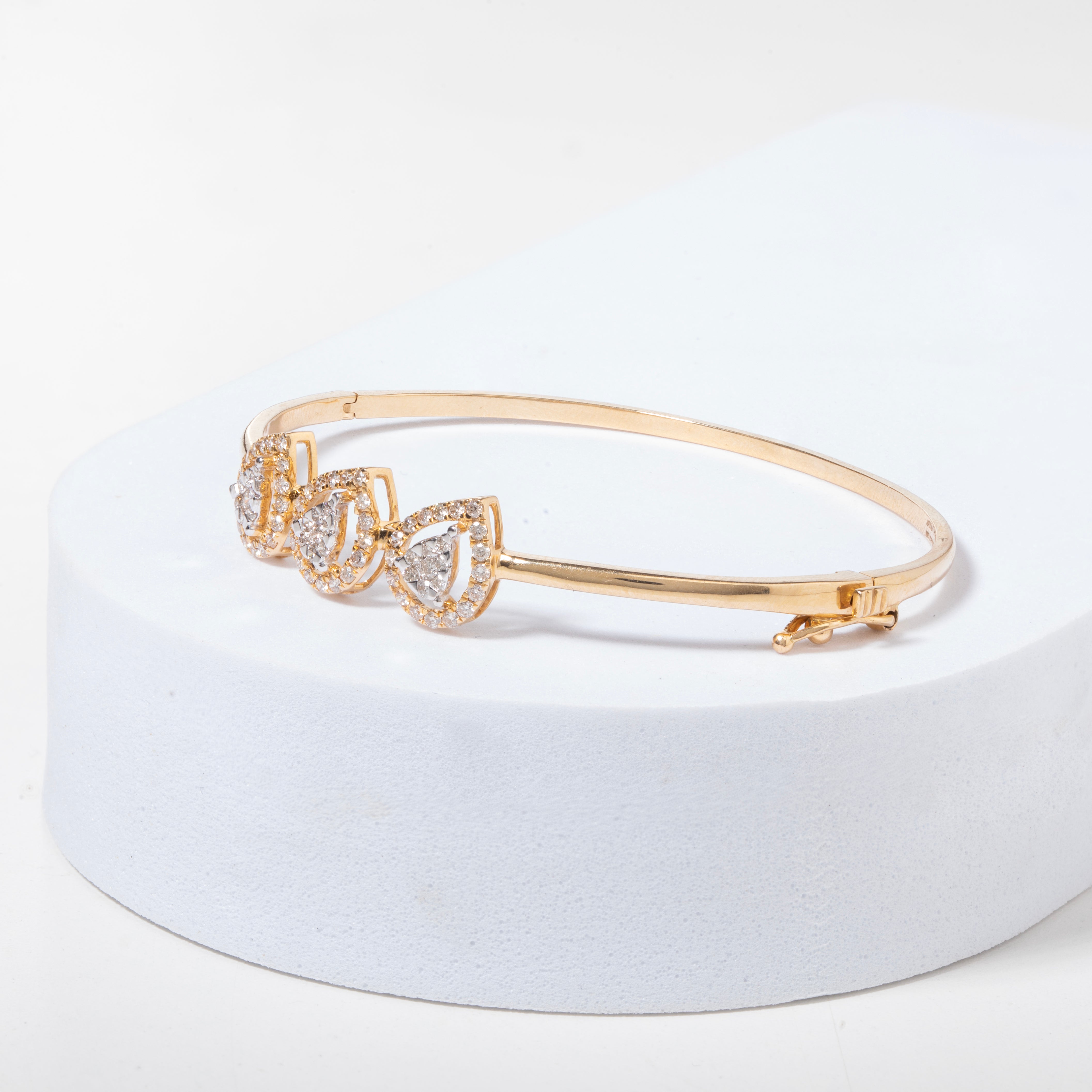 Pear Trio Illusion Diamond Bangle