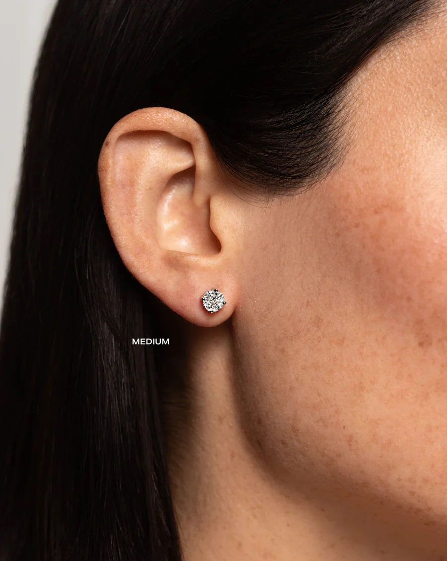 Round Illusion Diamond Earrings