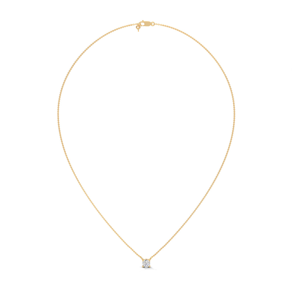 Round Illusion Diamond Pendant Necklace