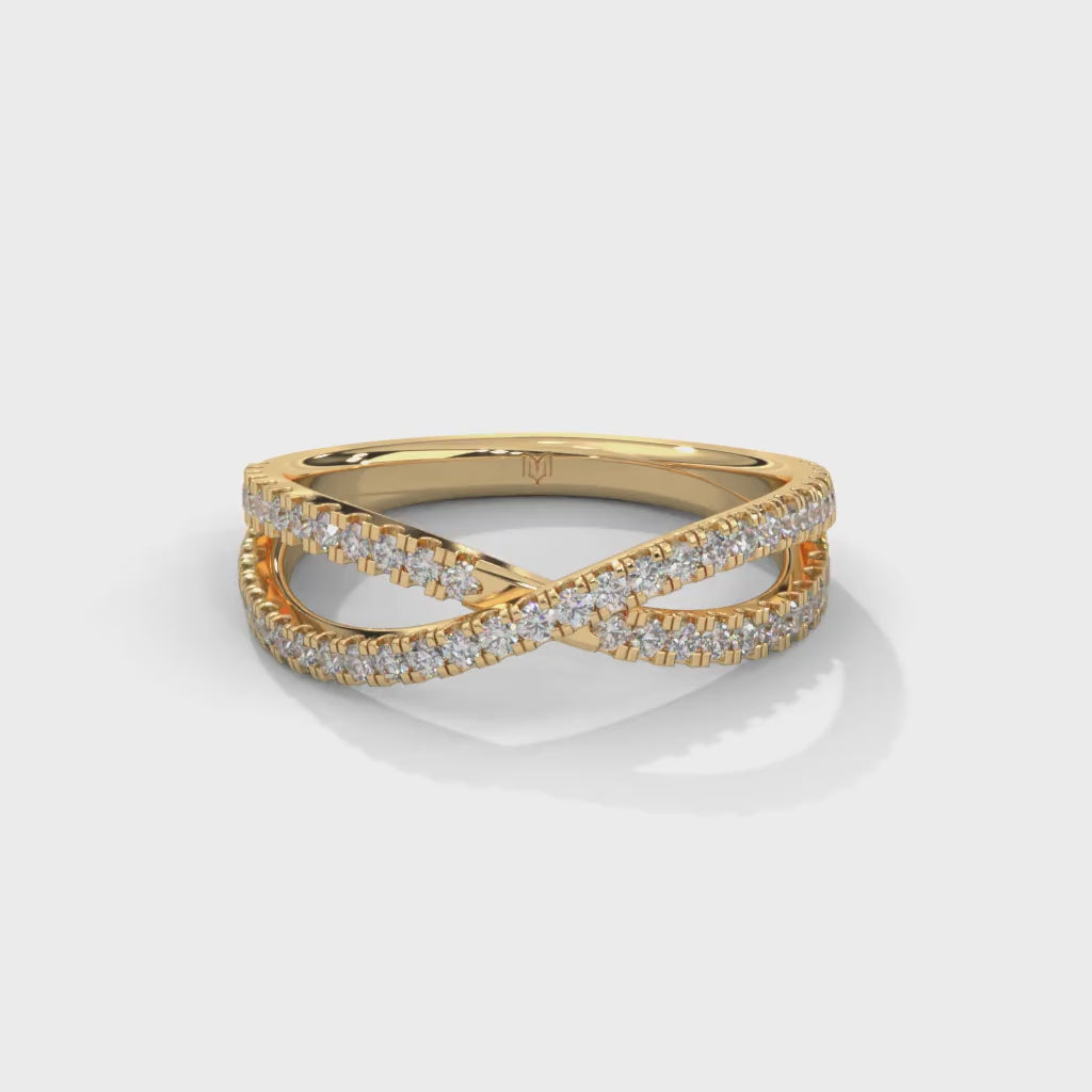 Criss Cross Band Ring