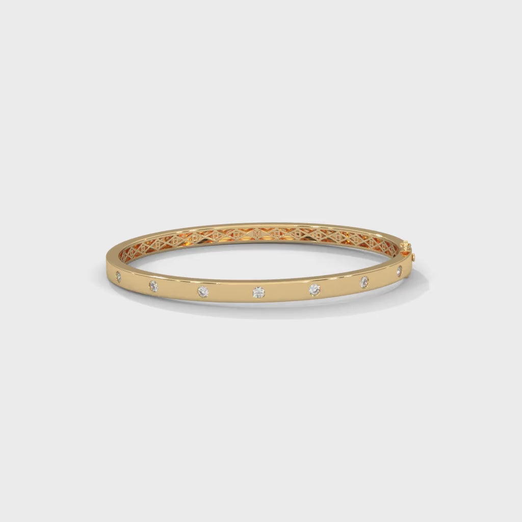 Inlay Diamond Bangle